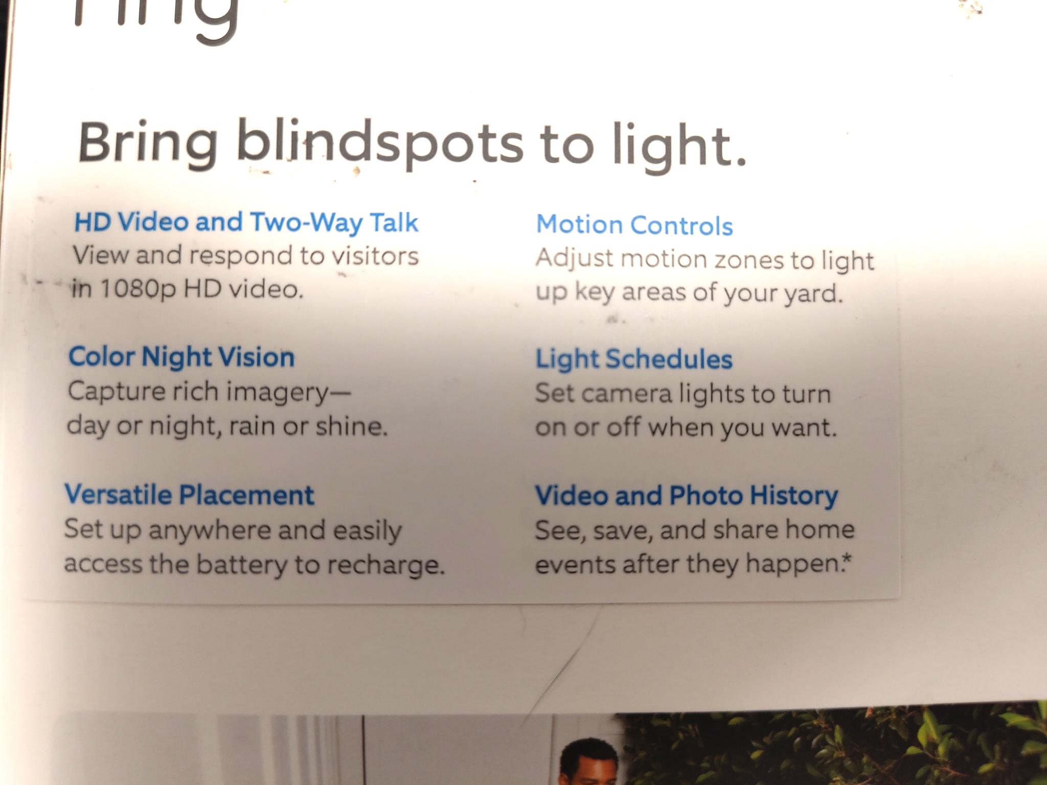 Unused Ring Spotlight Cam Plus, Solar Panel, and Contact Sensors