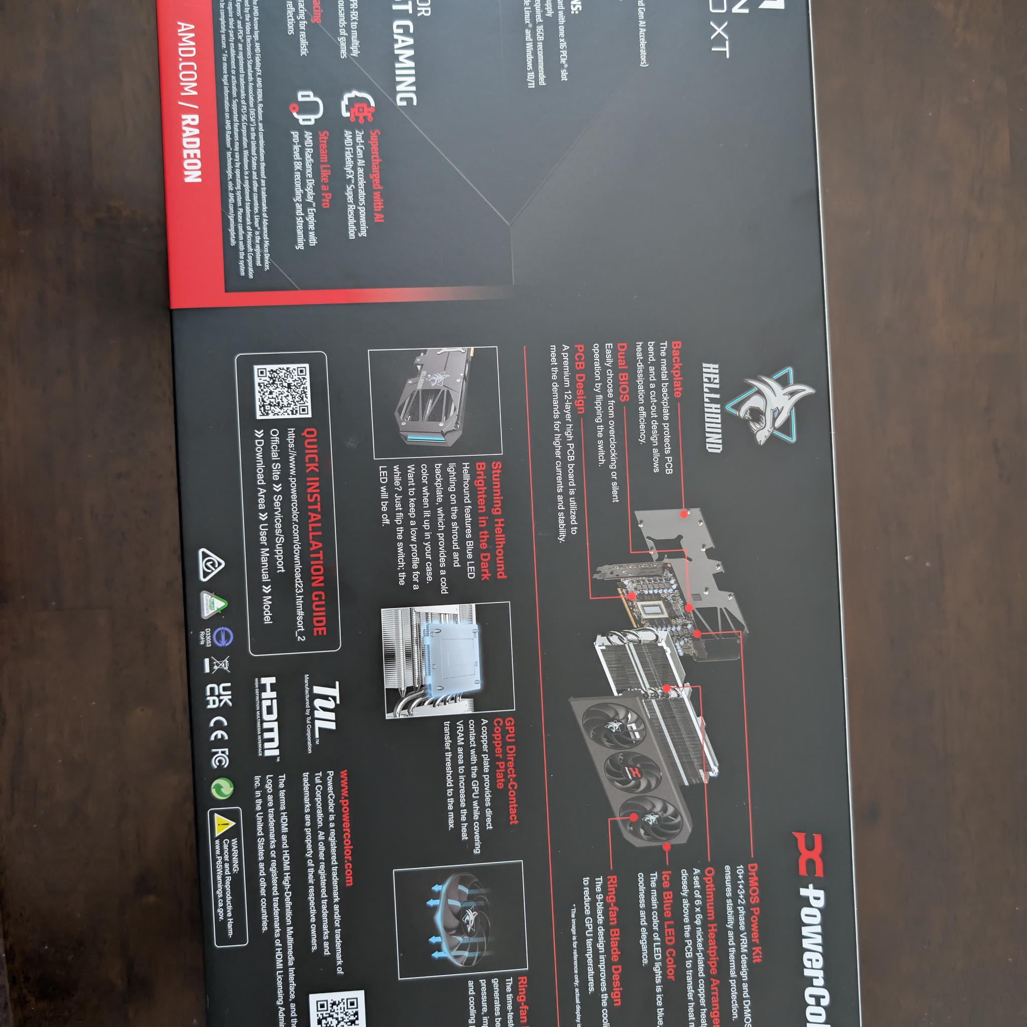 PowerColor Hellhound AMD Radeon RX 9070 XT OC 16GB