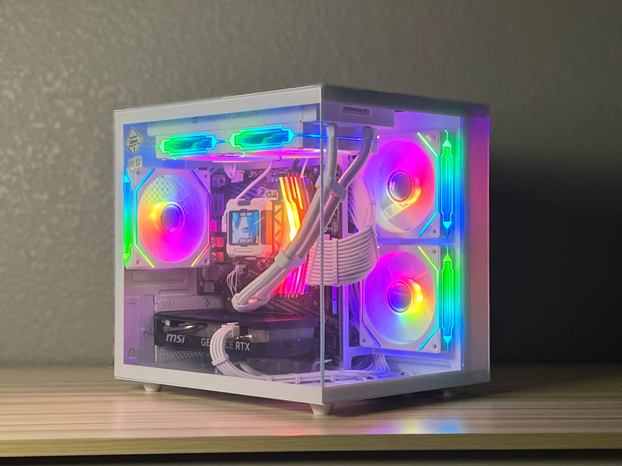 🔥 RTX 4060 Watercooled LCD Performance Gaming PC - Ryzen 5 4500, 16gb, 1tb NVME