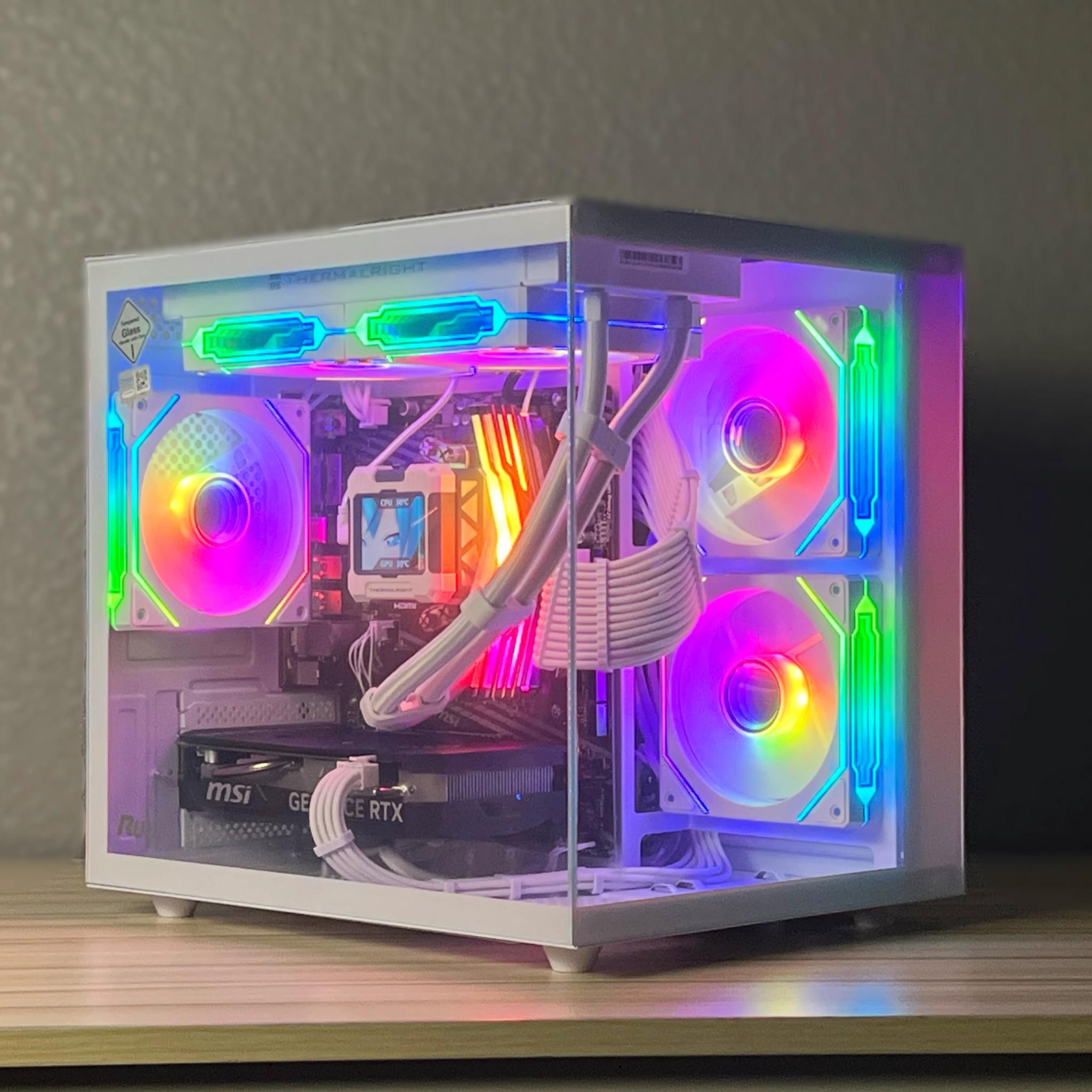 🔥 RTX 4060 Watercooled LCD Performance Gaming PC - Ryzen 5 4500, 16gb, 1tb NVME