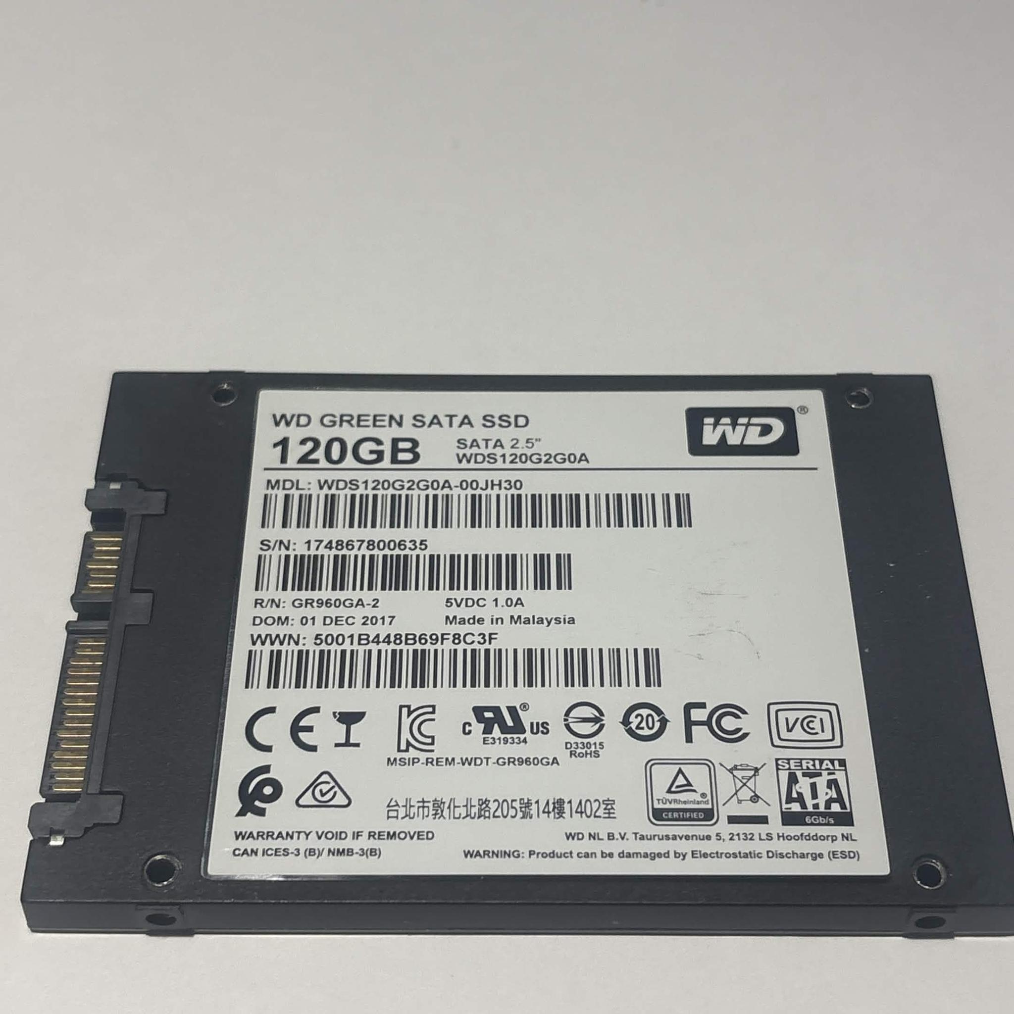 WD Green 120GB SSD Tested Working 79% Health SATA