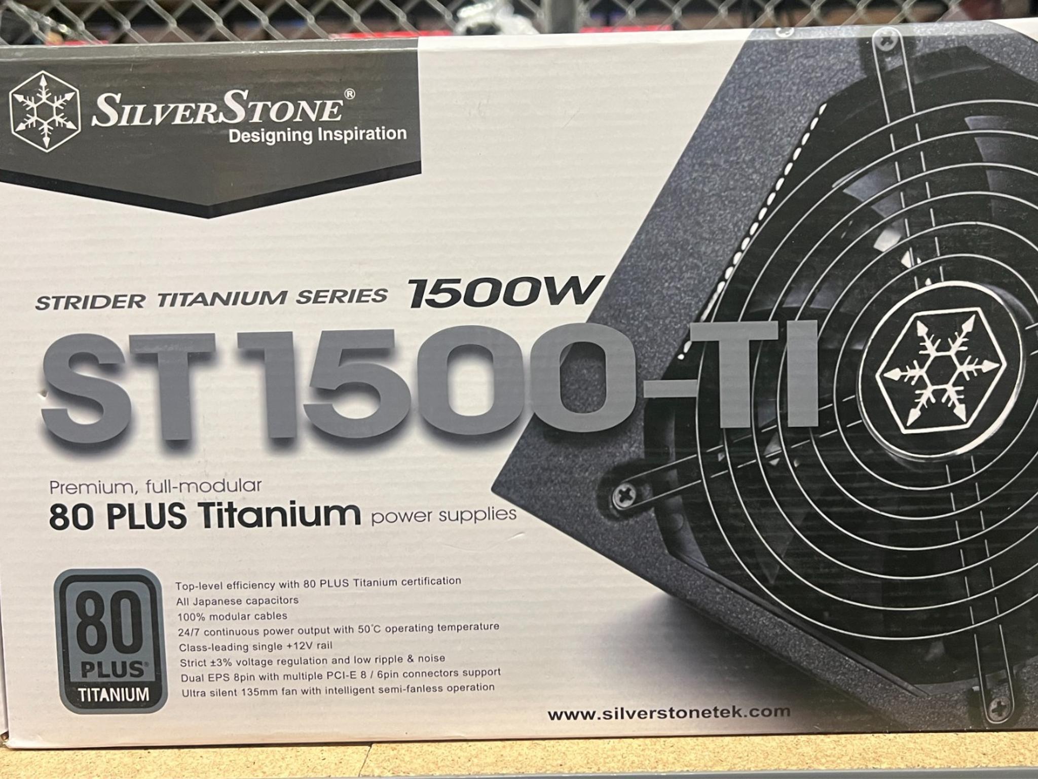 SilverStone ST1500 1500W 80 Plus Titanium Modular ATX Power Supply