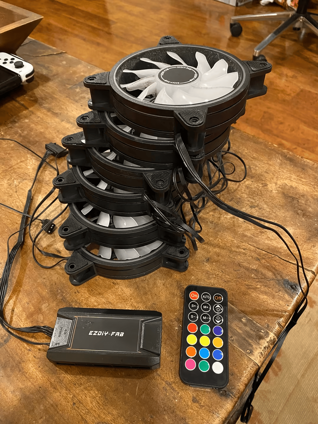 EZDIY RGB 6-Pack Case Fans w/Hub & Controller