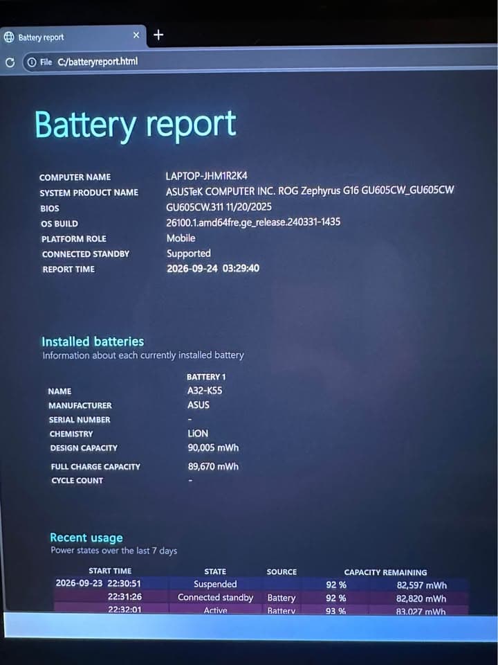 New ASUS ROG RTX 5080 - Zephyrus G16 16" OLED 2.5K 240Hz - Intel Core Ultra 9 285H -32GB - 2TB