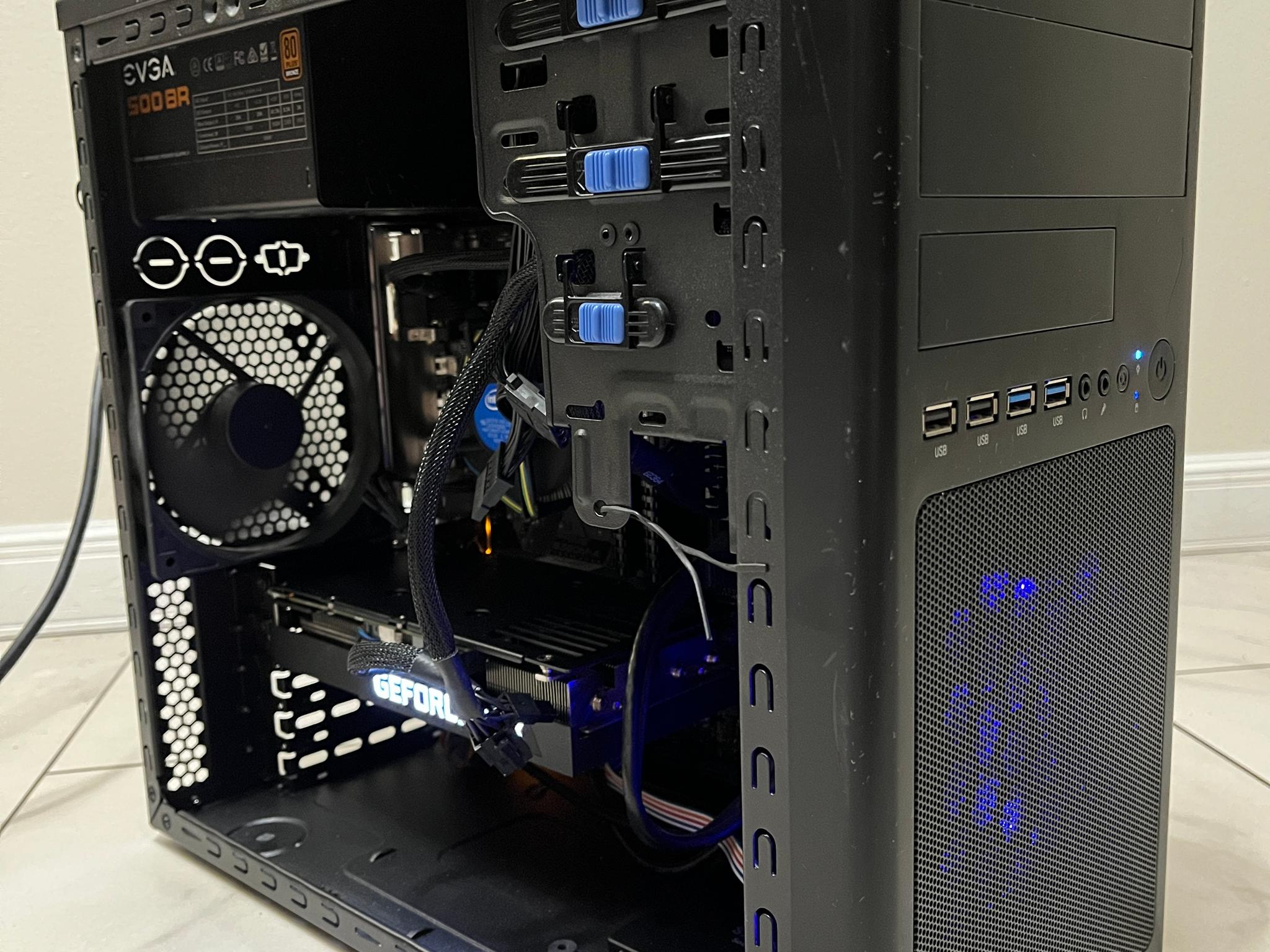 NVIDIA RTX 3060 Ti, Intel Core i5-9400f, 16GB RAM, 500GB SSD - Sleeper Gaming PC w/ Wi-Fi & BT