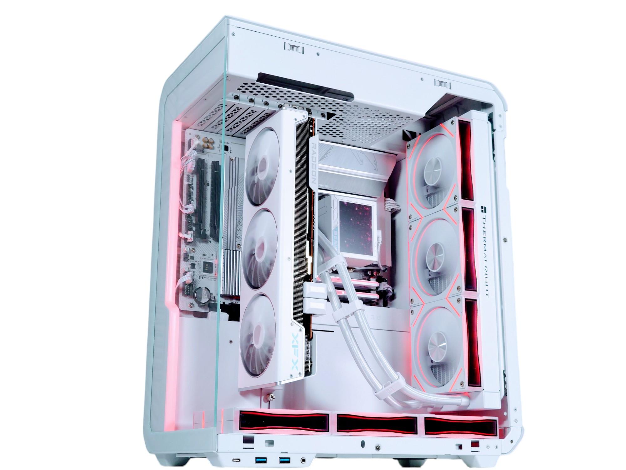 🤍🐻‍❄️Liquid Cooled Gaming PC❄️ AMD RX 7900 XT 20GB❄️AMD Ryzen 7 9800X3D❄️ 32GB DDR5 Ram❄️2TB NVME
