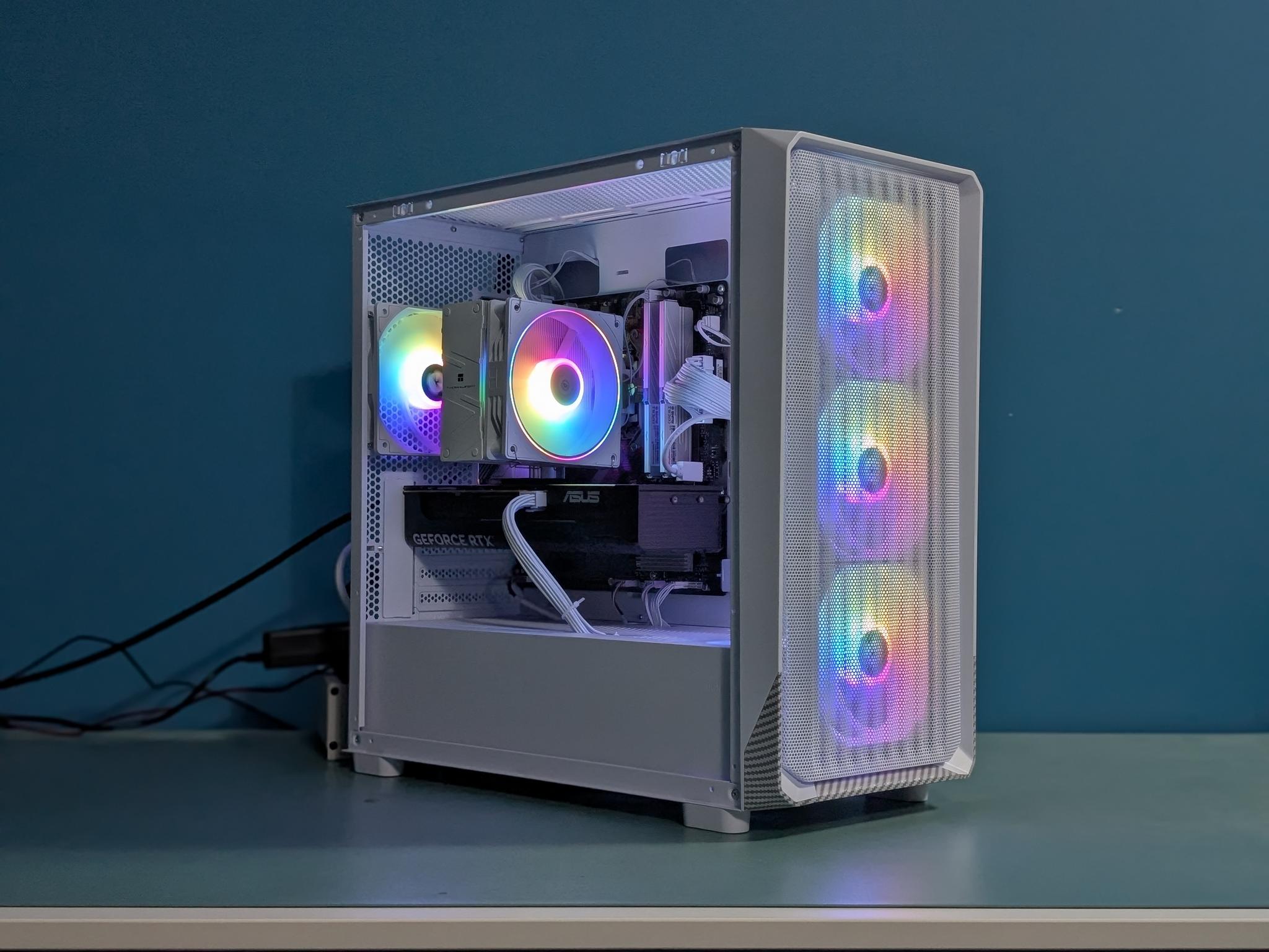 Pristine White Gaming Rig – RTX 5060 & Ryzen 5 8400F (Brand New / ARGB Custom)