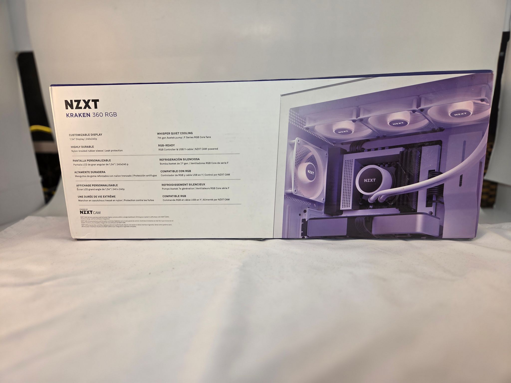 NZXT Kraken 360 RGB - White - LCD Screen - Excellent AIO CPU Cooler - White