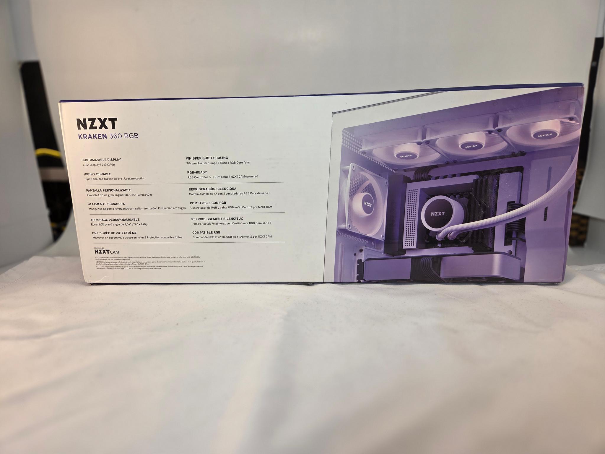 NZXT Kraken 360 RGB - White - LCD Screen - Excellent AIO CPU Cooler - White