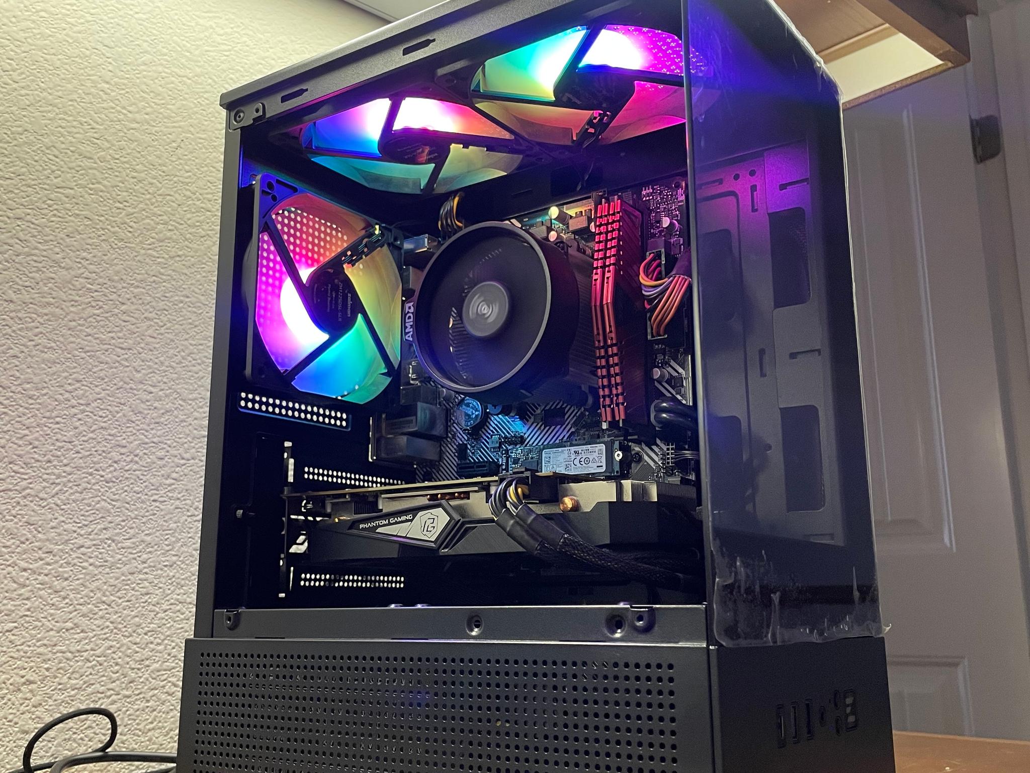 ⚫️”Black RGB PC”🌈 -R5 1600-RX580-16GB-