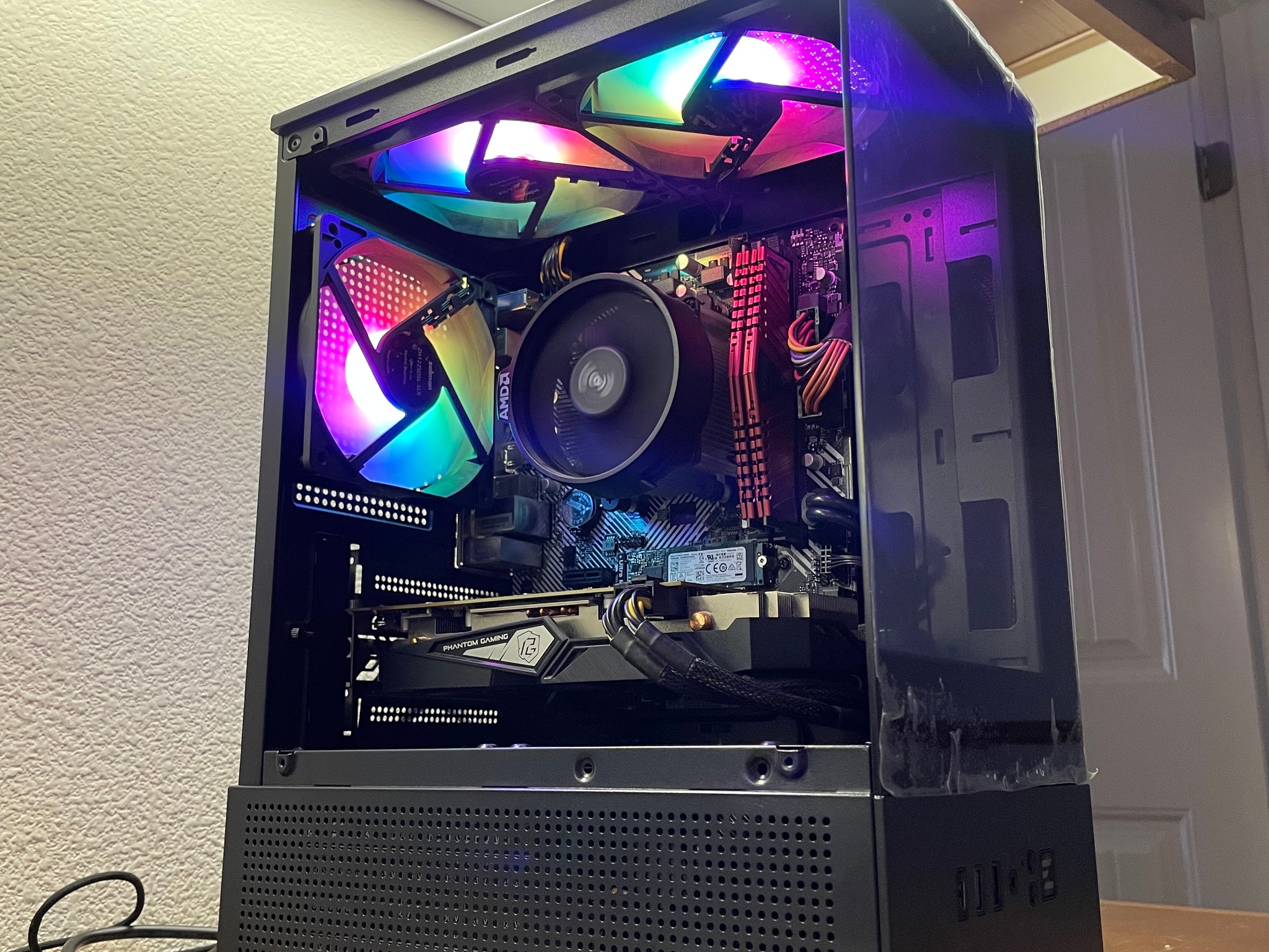 ⚫️”Black RGB PC”🌈 -R5 1600-RX580-16GB-