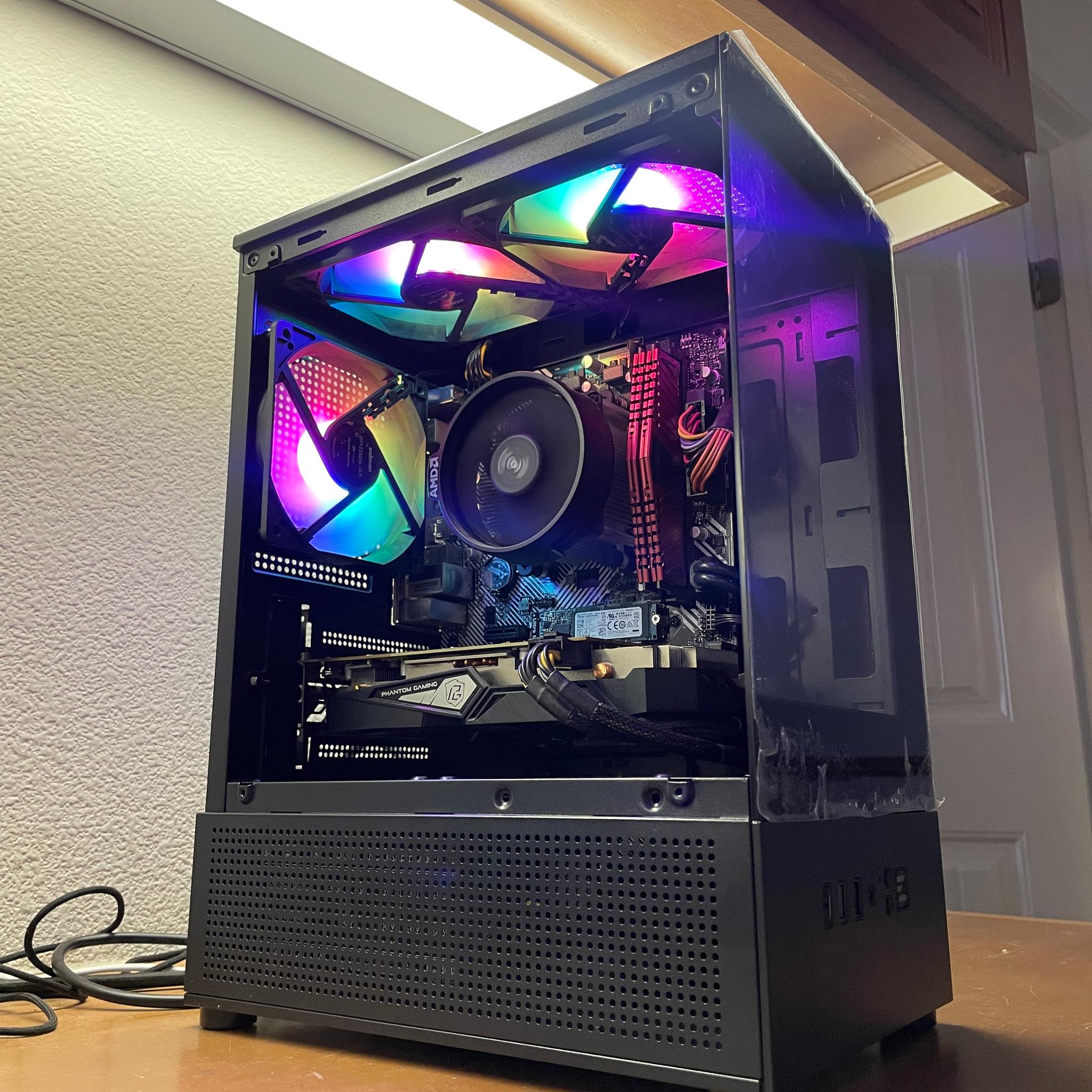 ⚫️”Black RGB PC”🌈 -R5 1600-RX580-16GB-