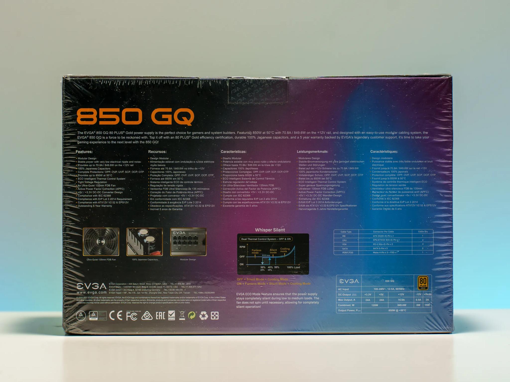 EVGA 850 GQ 80+ Gold 850W Power Supply