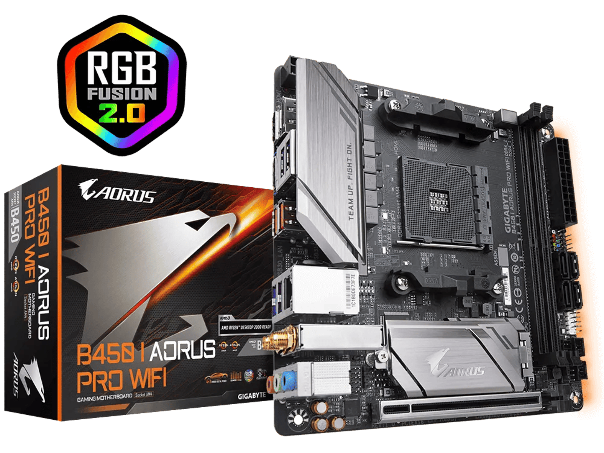 GIGABYTE B450 I AORUS PRO WIFI AM4 AMD B450 SATA 6Gb/s USB 3.1 HDMI Mini ITX AMD Motherboard