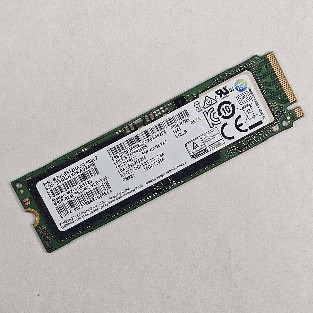 512GB NVMe M.2 SSD Samsung PM981 Gen3 | Jawa