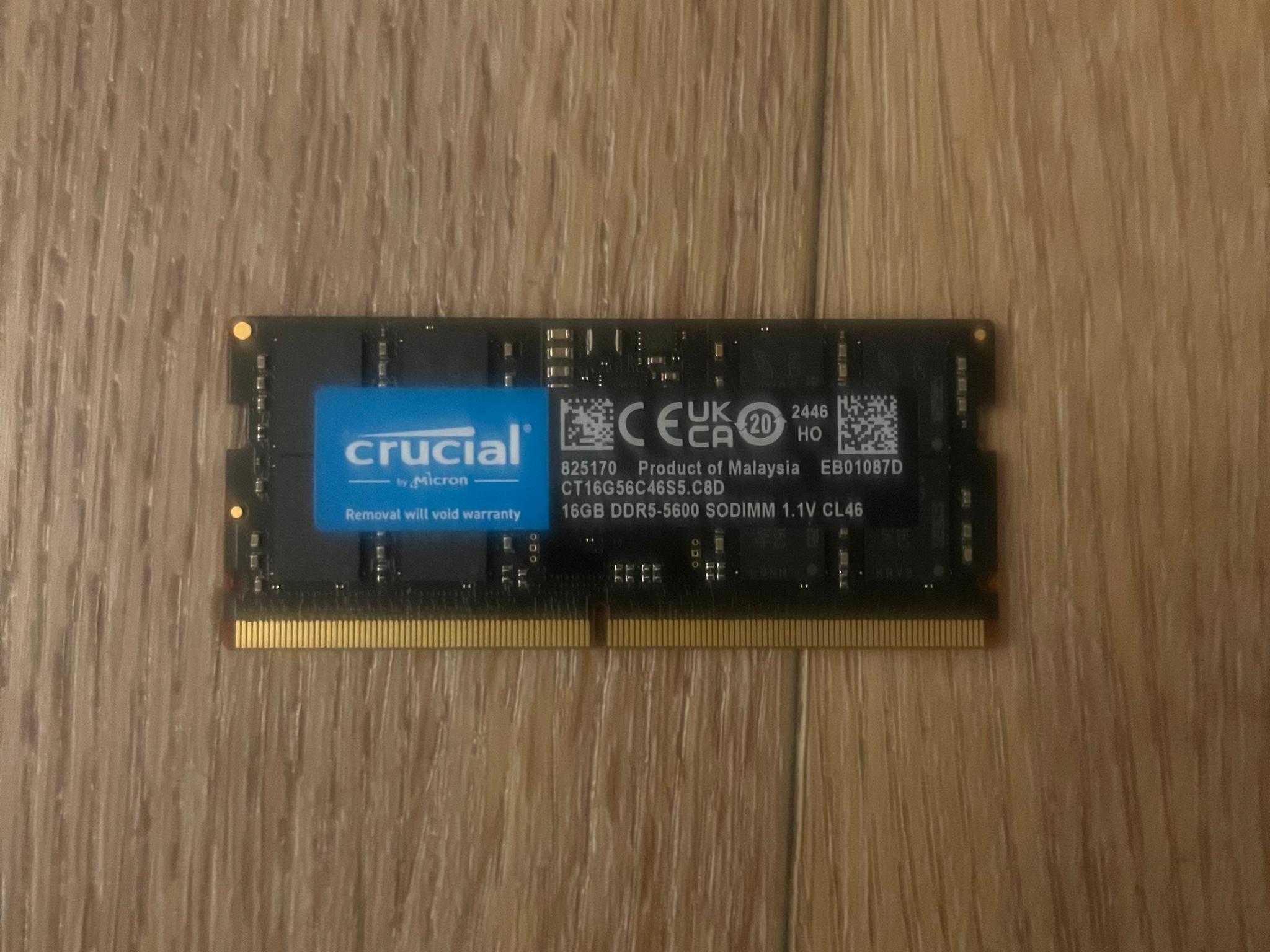 Crucial 16GB SO-DIMM DDR5 5600