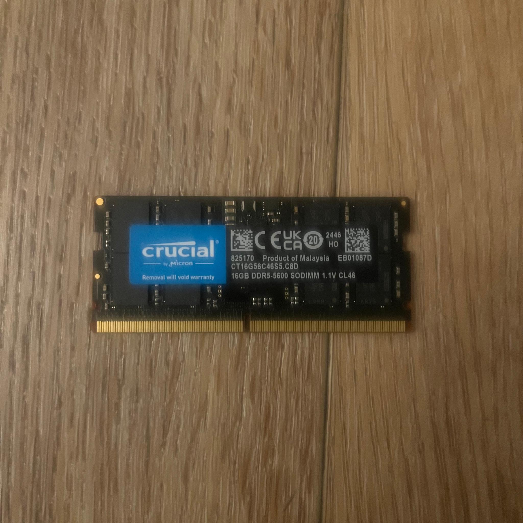 Crucial 16GB SO-DIMM DDR5 5600