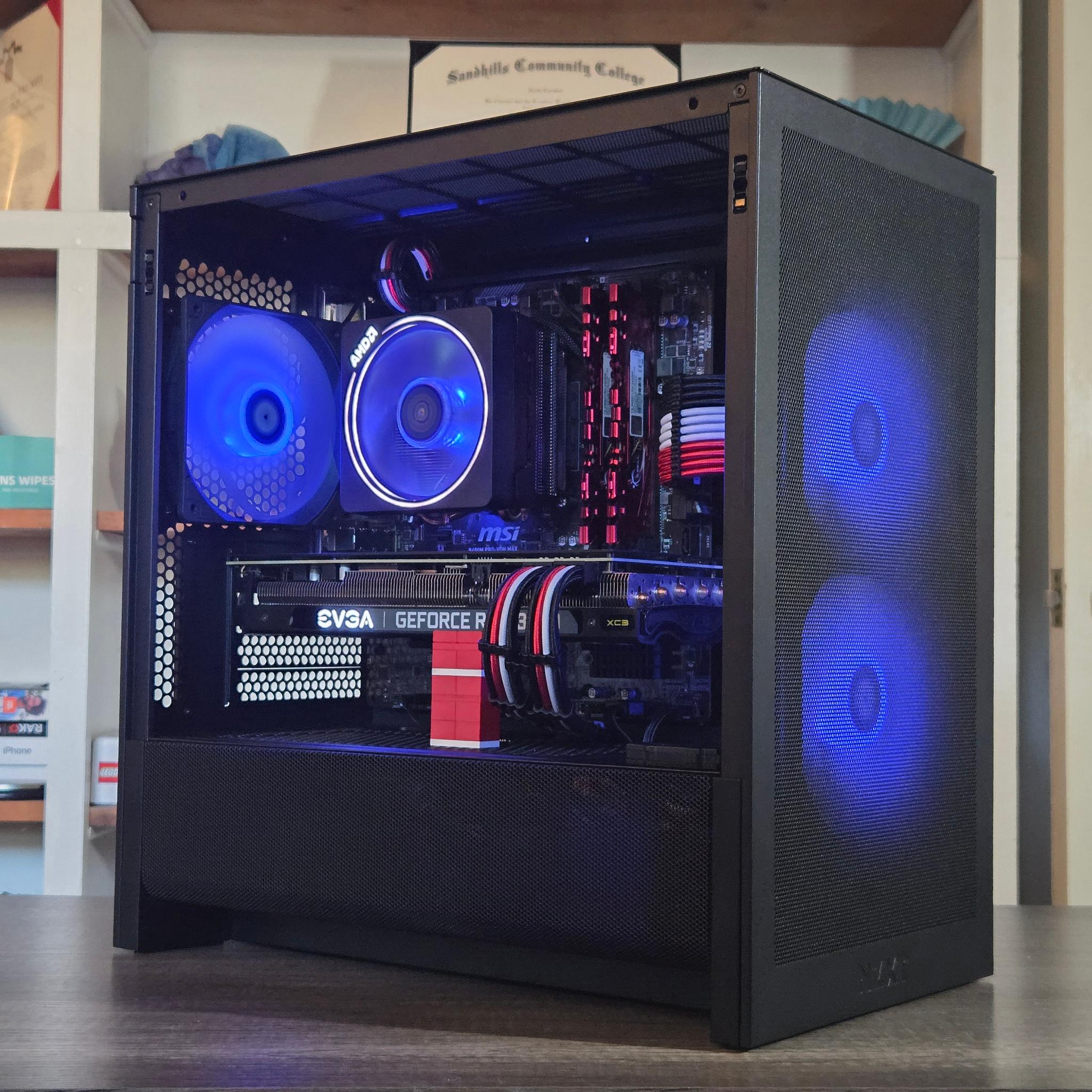 1440P Red + Black Gaming PC | Ryzen 5 | RTX 3070 | 16GB | 1TB | 600W | ARGB