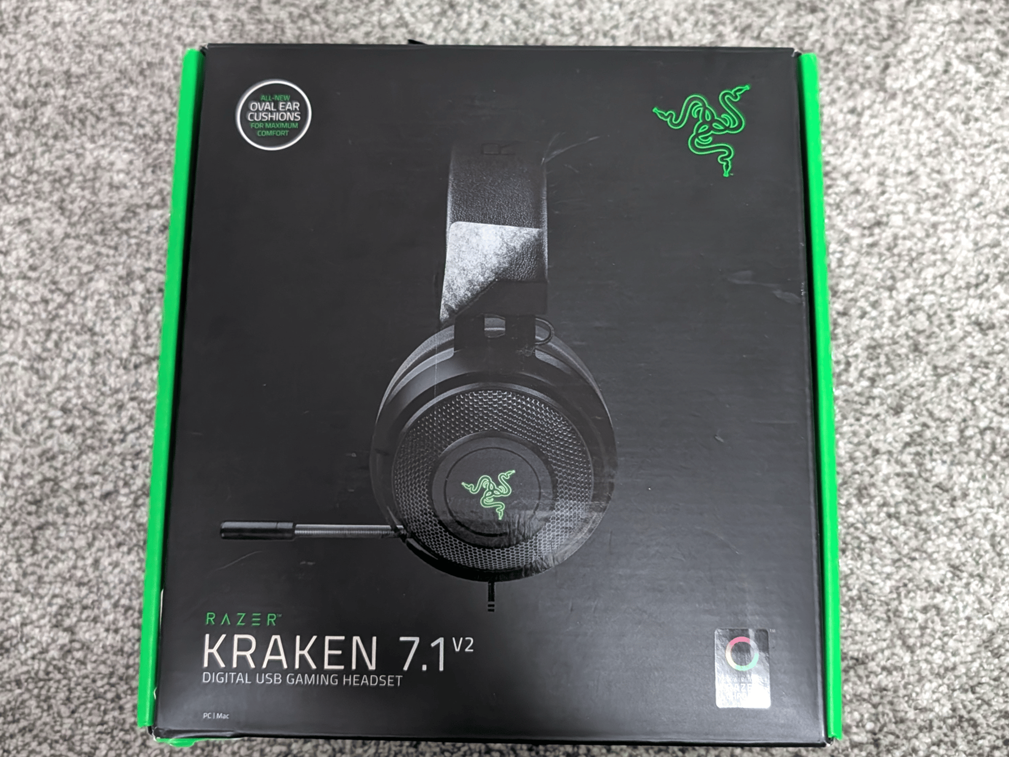 Razer Kraken 7.1 V2 Chroma Digital USB Gaming Headset Black