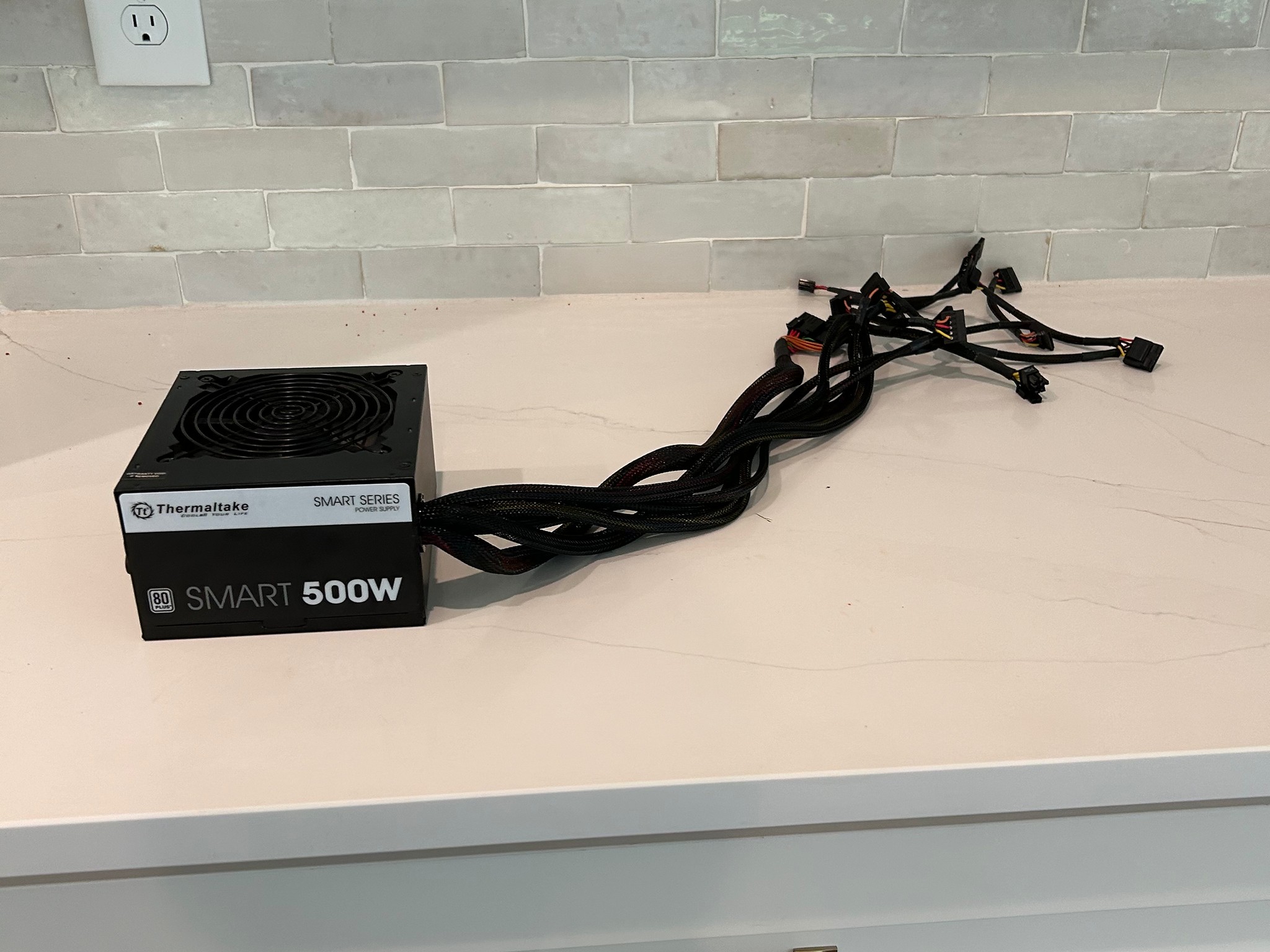 Thermaltake Smart 500W 80+ White Certified PSU, Continuous Power with 120mm Ultra Quiet Cooling Fan