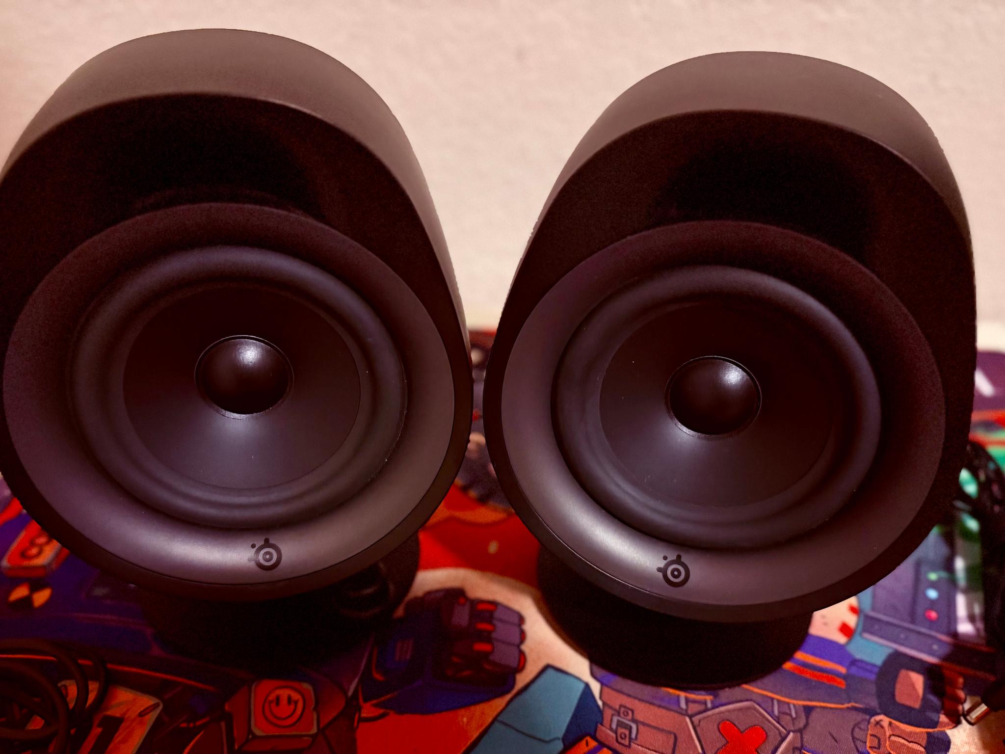SteelSeries - Arena 3 Bluetooth Gaming Speakers with Polished 4" Drivers (2-Piece) - Black