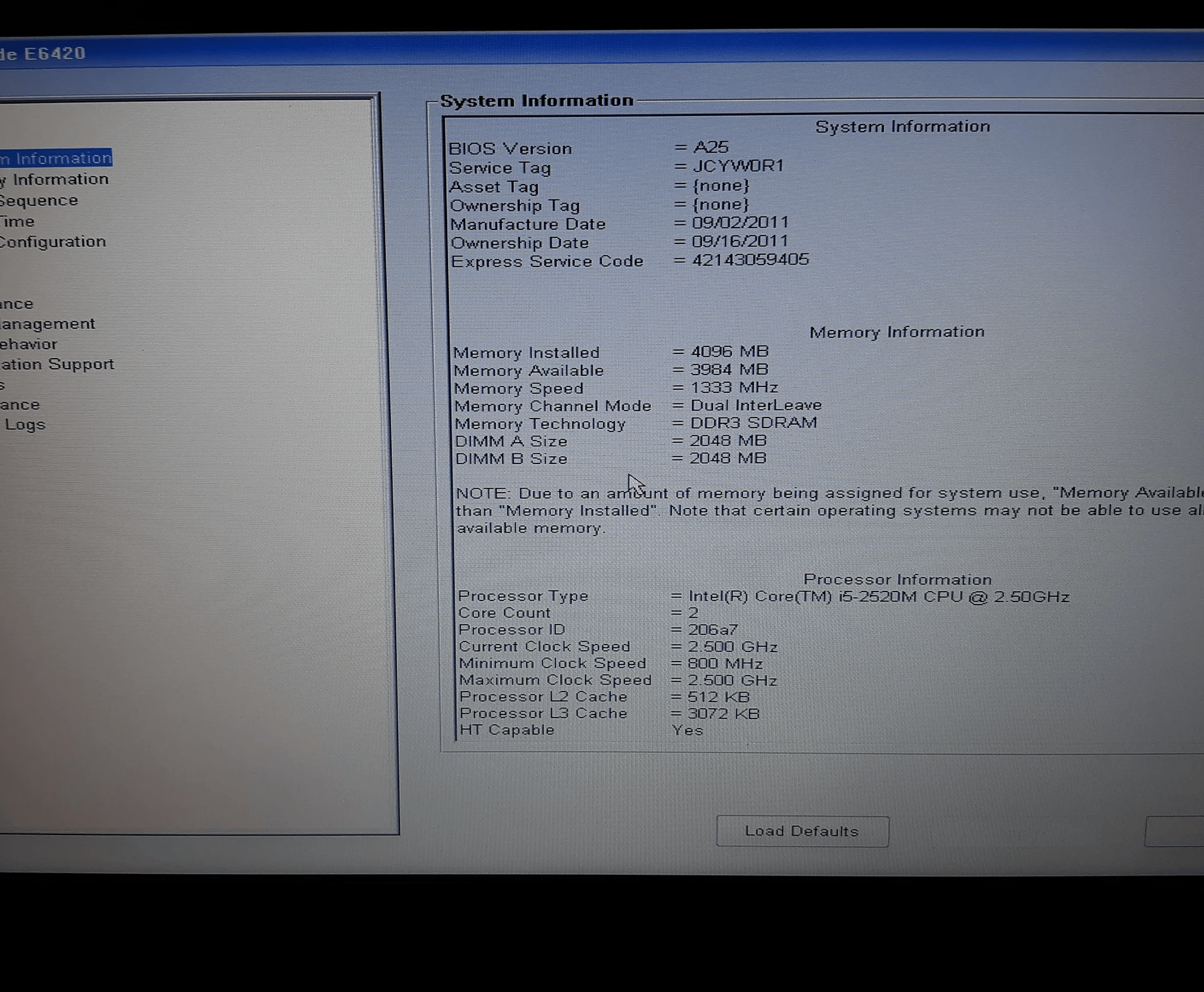 REFURBISHED || Dell Latitude E6420, Core i5-2520M, 4GB RAM, 240GB SSD