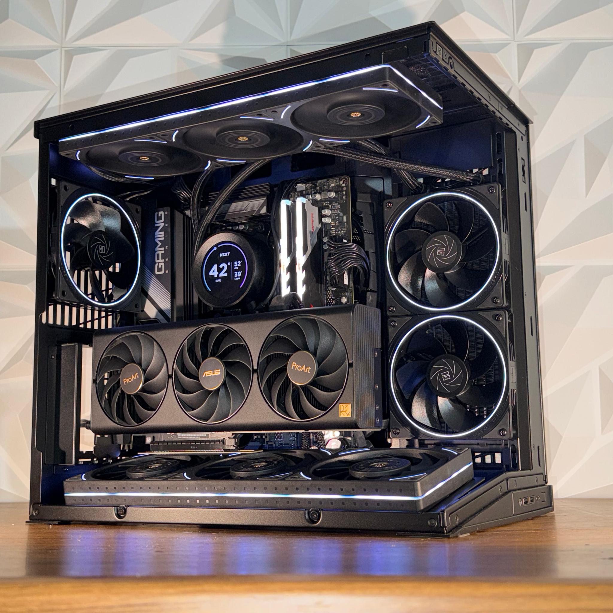 ⚡🌑Ryzen 7 9800X3D + RTX 4080 SUPER | 32GB DDR5 | 1TB Gen4 NVMe | Windows 11 Pro ⚡🌑"OBSIDIAN NOVA"