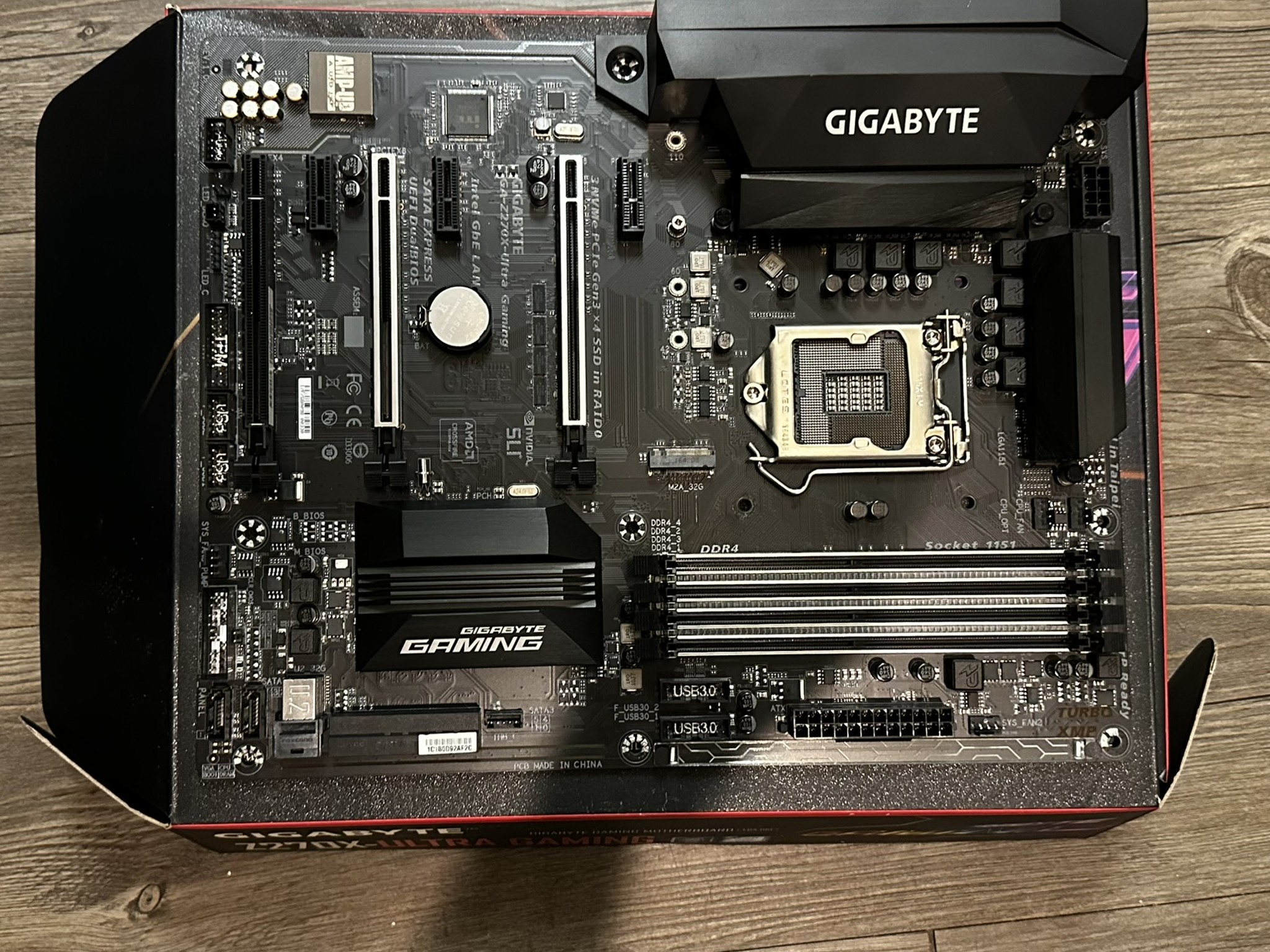 Gigabyte GA-Z270X Ultra Gaming Motherboard - LGA 1151, DDR4, USB 3.1, RGB Fusion