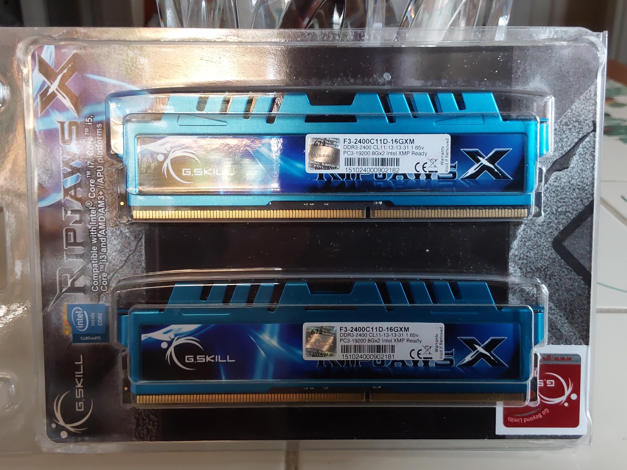 NEW G.SKILL Ripjaws X Series 16GB (2 x 8GB) 240-Pin DDR3 2400 (PC3 19200) Desktop Memory