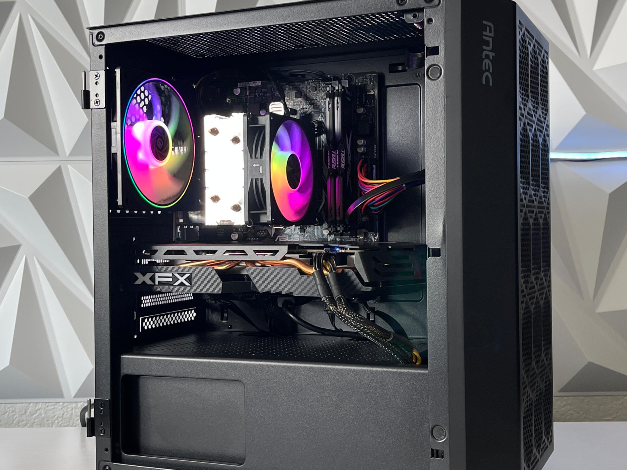 RX 580 8GB, Ryzen 5 2600X, 16GB RAM | Black RGB Gaming Computer/PC