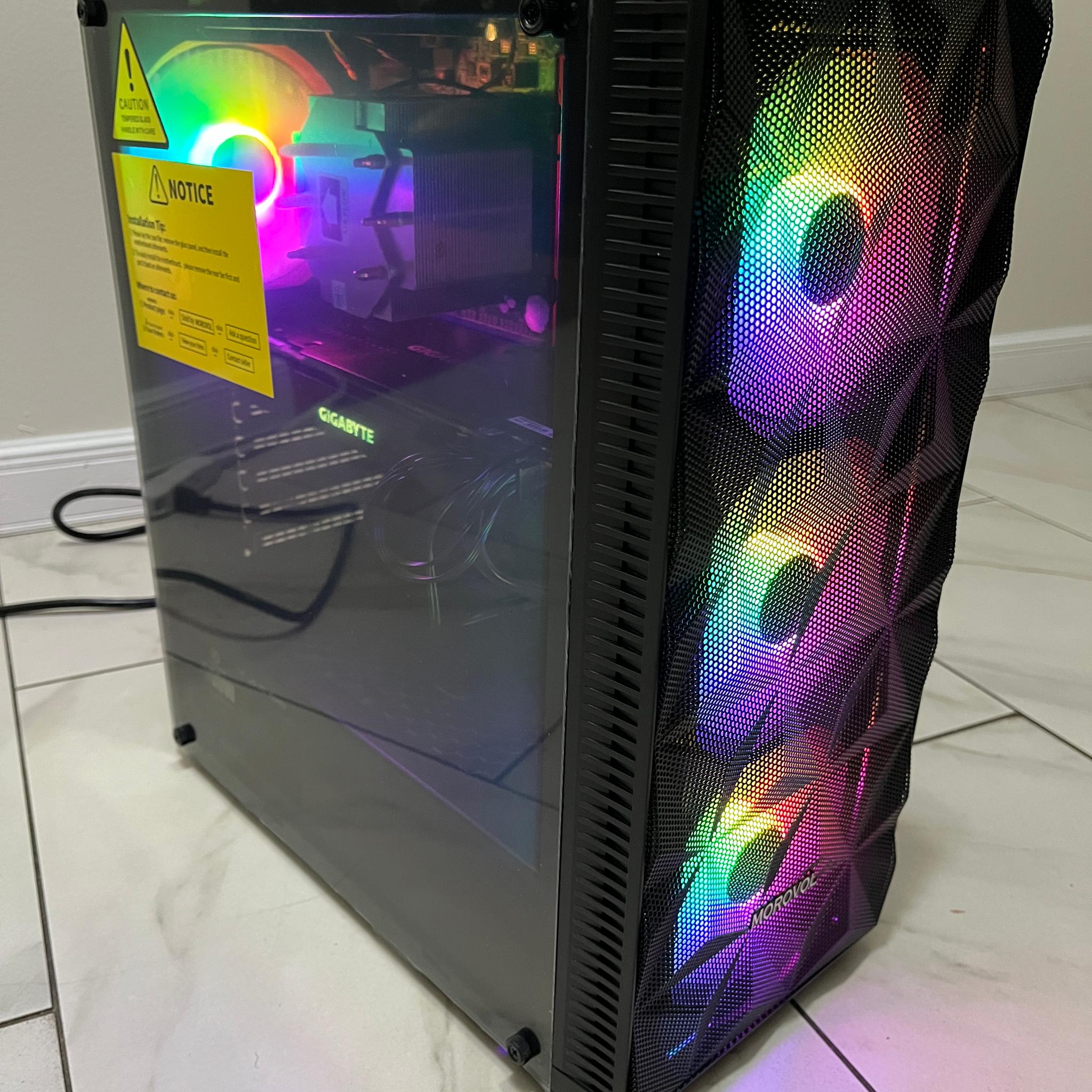 NVIDIA RTX 2070, Intel i7-6700k, 12GB RAM, 870 GB Storage, High FPS RGB Gaming PC w/ Wi-Fi & BT