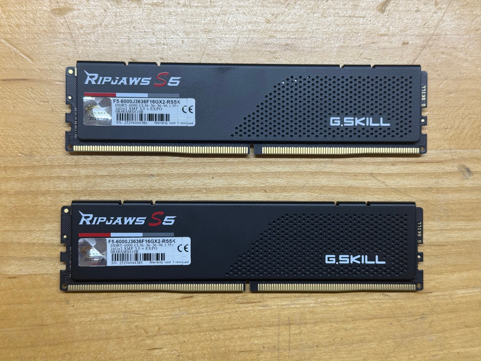 G.SKILL Ripjaws S5 32GB (2x 16GB) DDR5-6000 CL36 (F5-6000J3636F16GX2-RS5K)