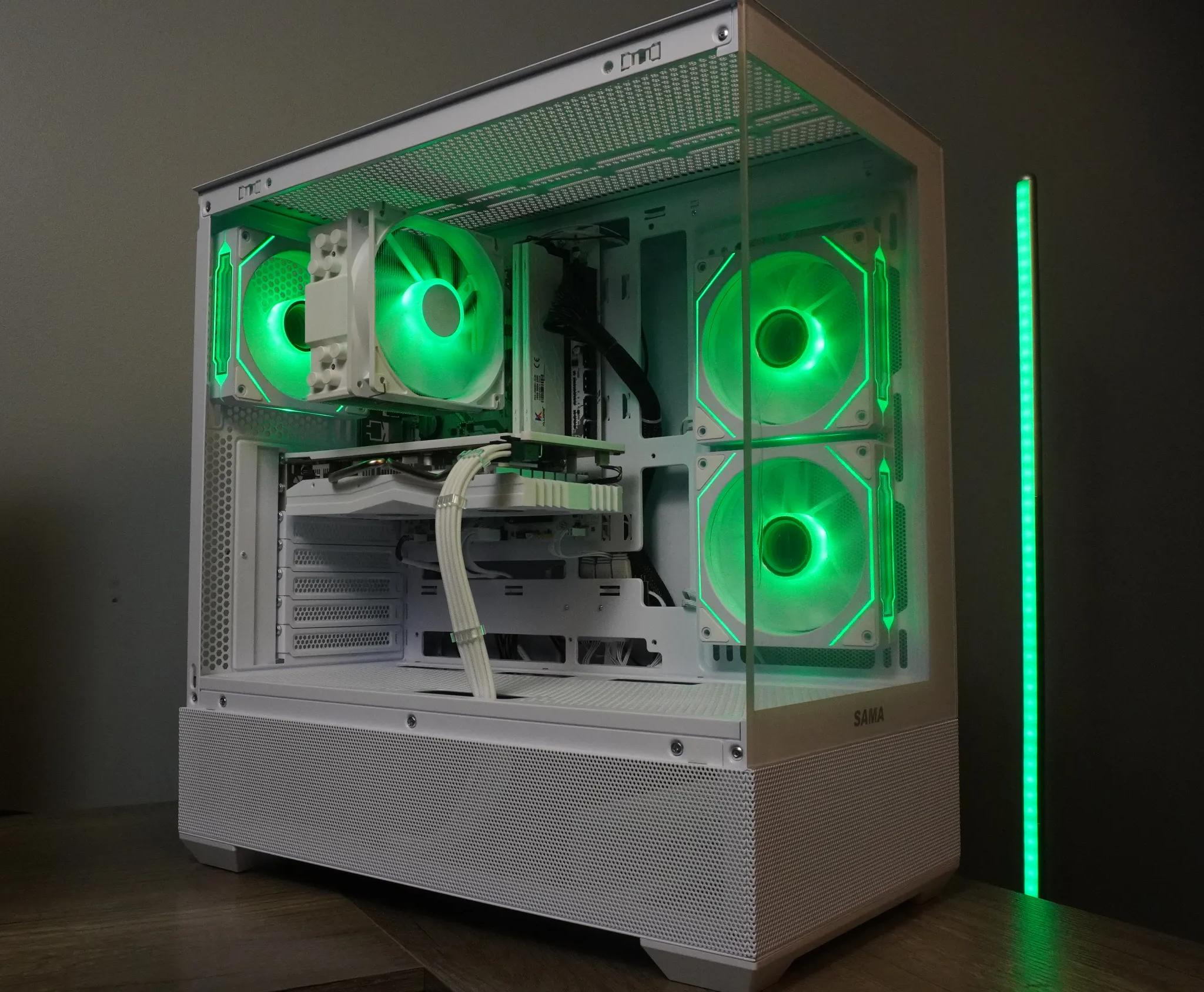 🤍ALL WHITE🤍 Starter GAMING MACHINE 🧡RX 580 2048SP 🧡 Ryzen 5 5500 | 32GB | 1TB...