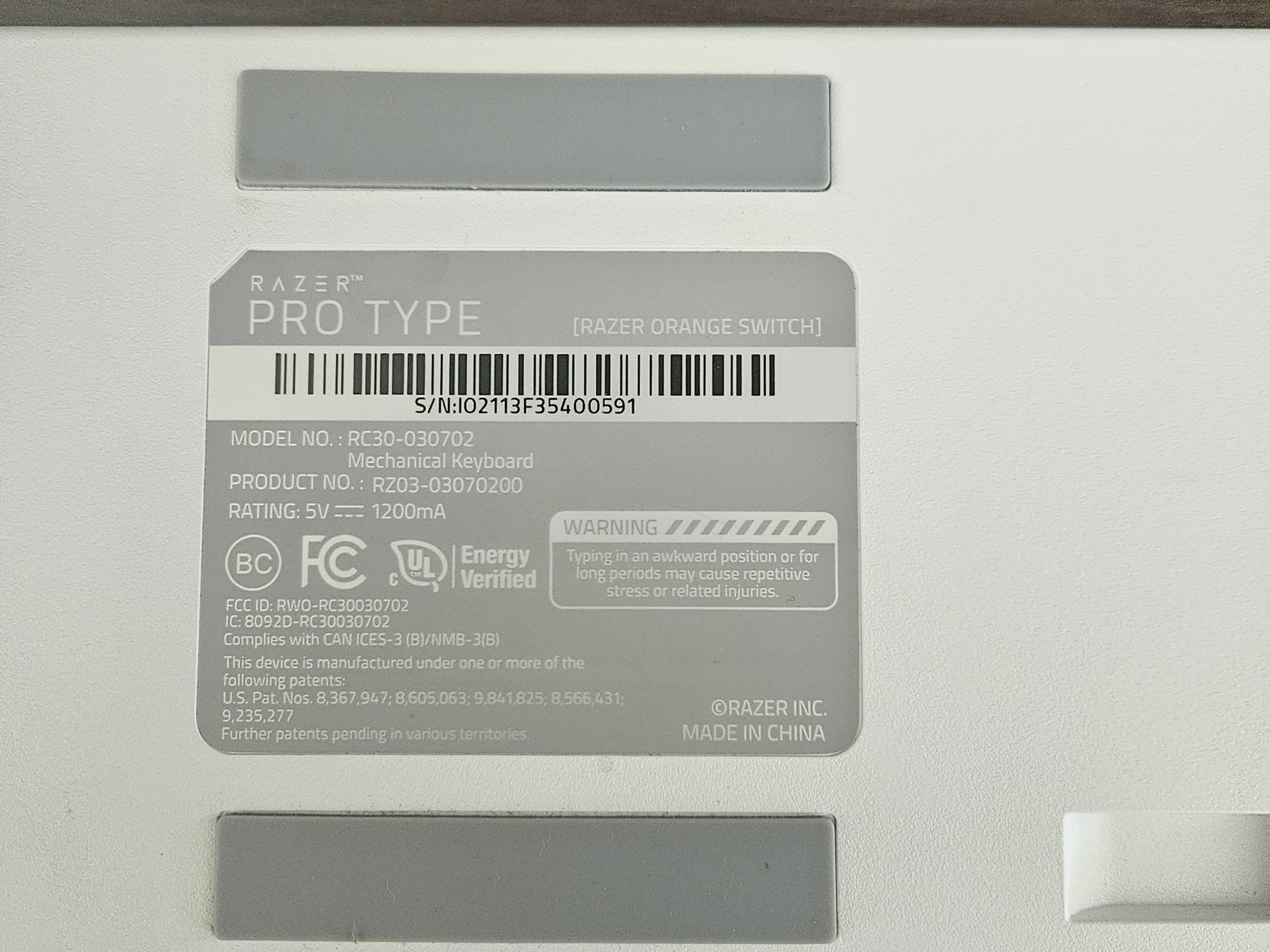 Razer pro type