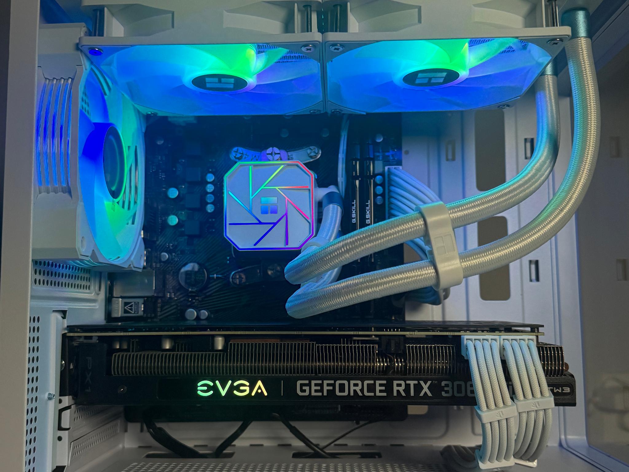 1080p High FPS White Gaming Computer🔹Rtx 3060 TI🔹 Water Cooled 240mm AIO| WiFi and Bluetooth