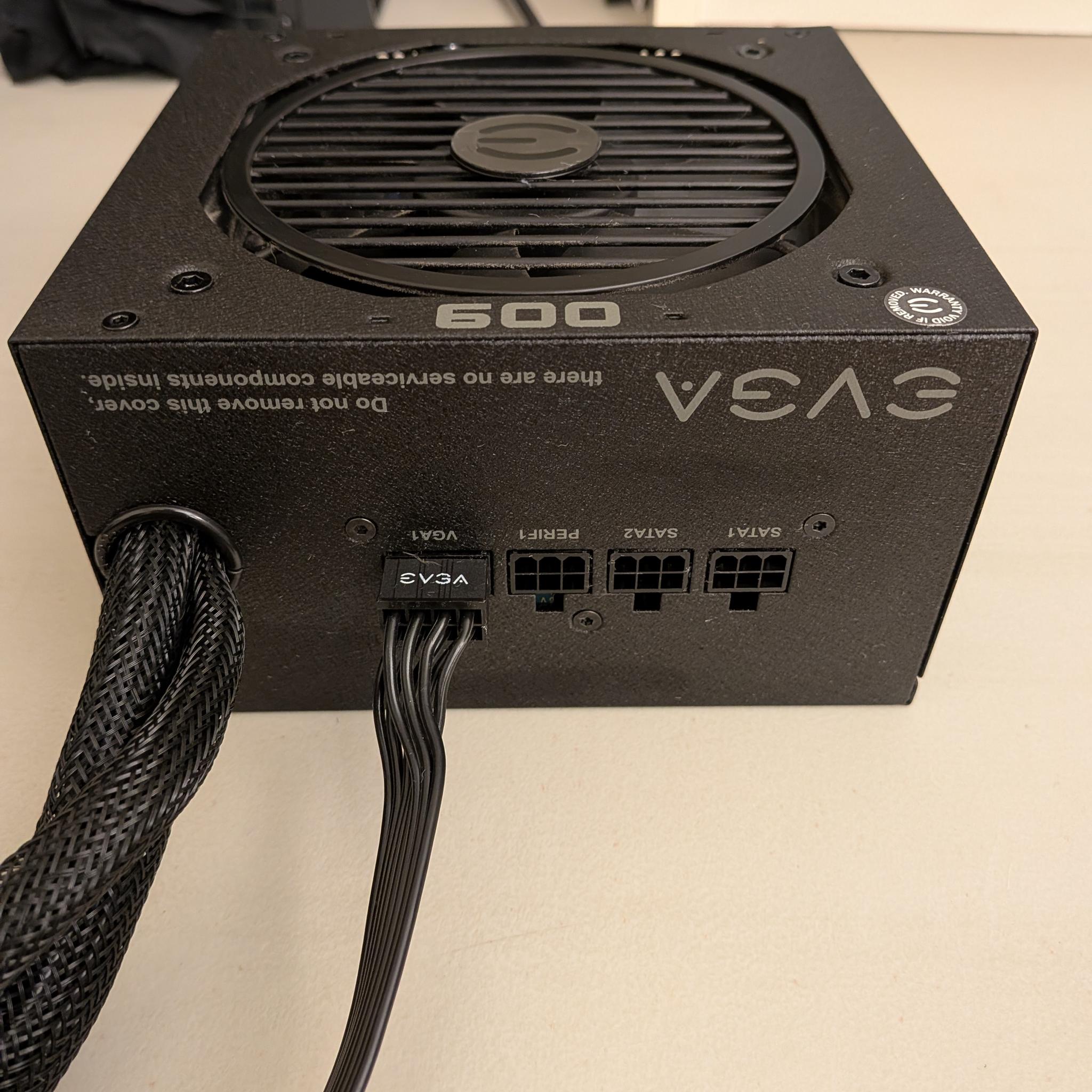 EVGA 600BQ Semi-modular 600W PSU 80+ Bronze Power Supply 24-pin, 8-pin CPU, 2 x 8-pin PCIE Only