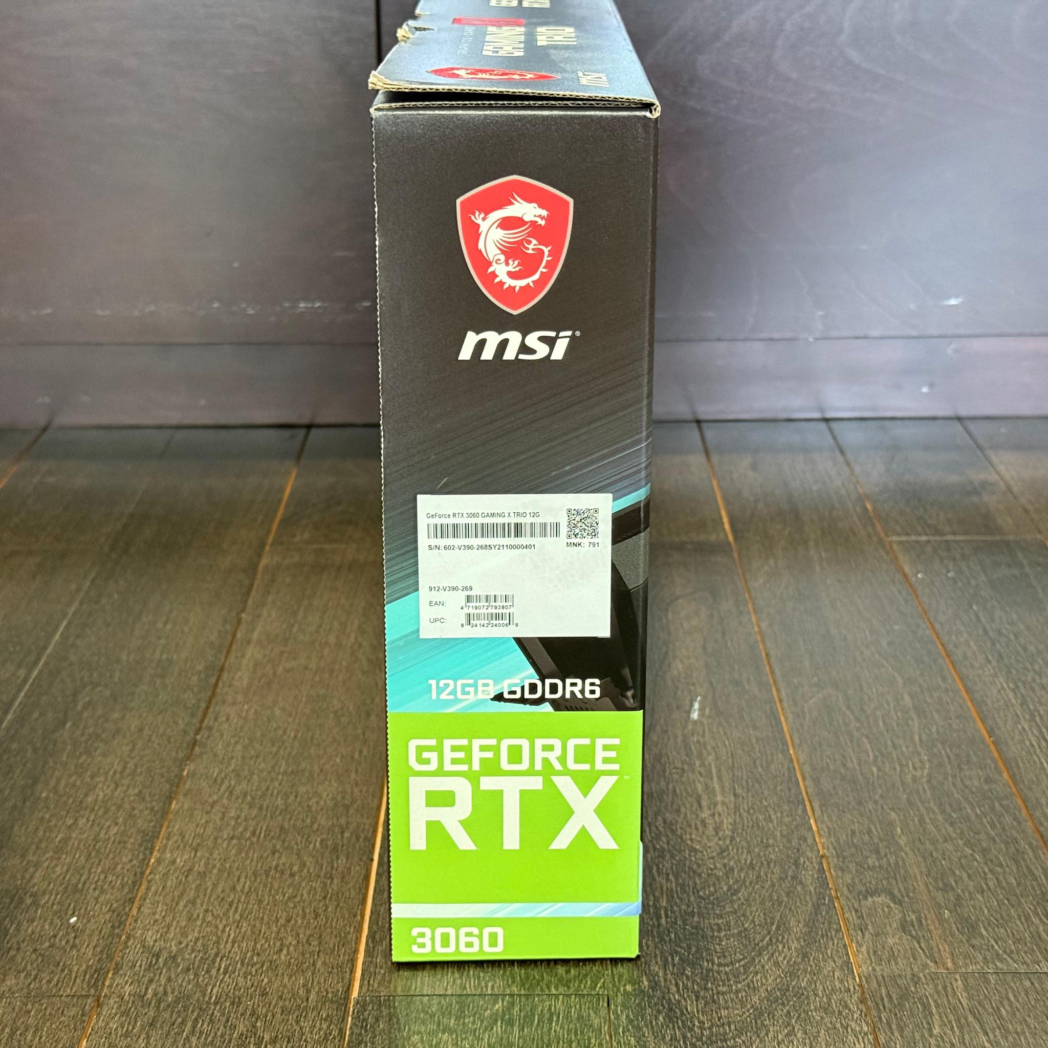 MSI NVIDIA GeForce RTX 3060 Gaming X Trio 12GB GDDR6 Graphics Card - Boxed