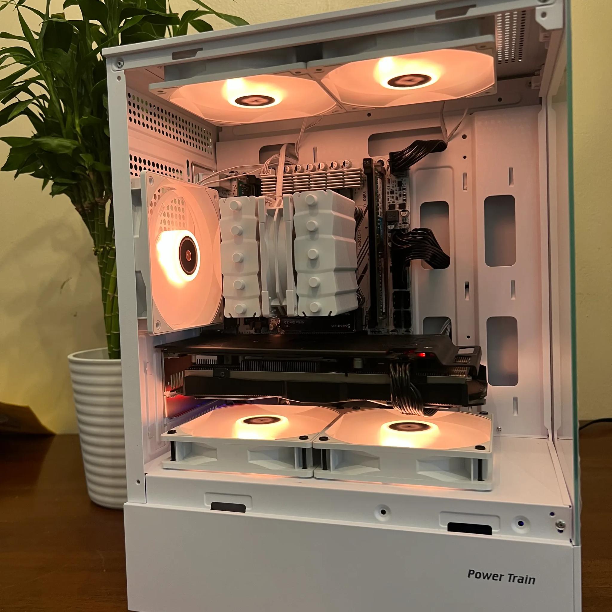 Intel 10 Core White Gaming PC RX 580 1tb SSD 16GB RAM WIFi WINDOWS 11 Pro