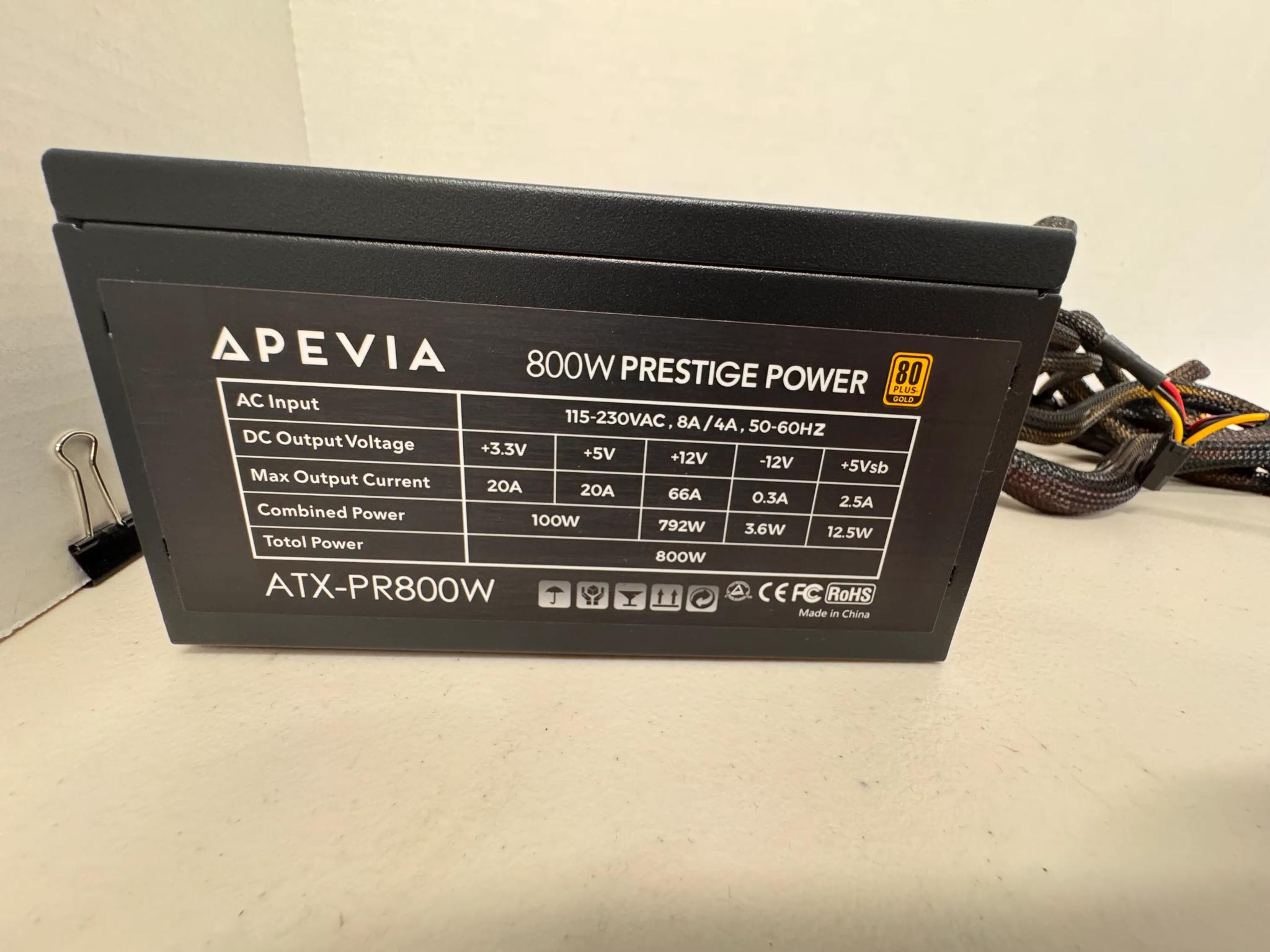 Apevia Prestige 800w 80+ Gold Power Supply