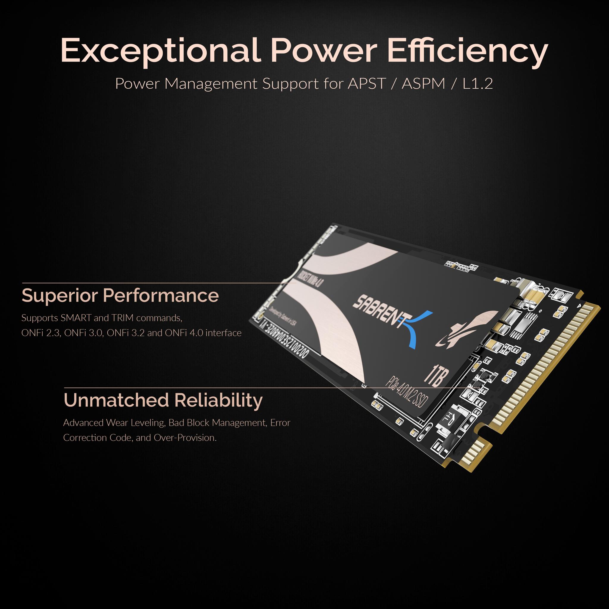 SABRENT 1TB Rocket Nvme PCIe 4.0 M.2 2280 SSD Maximum Performance Solid State Drive (Latest Version)