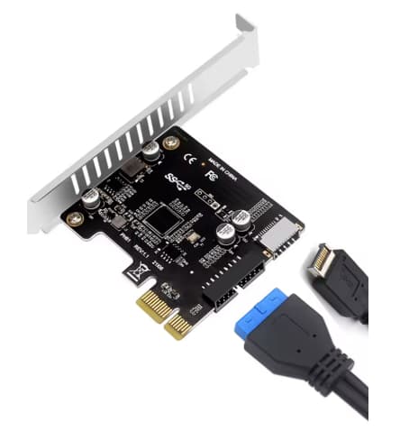 PCI-E To USB 3.0 PCIE Expansion Controller Card 19PIN PCI-E 1 To USB 3.0 Hub Splitter Expansion Card