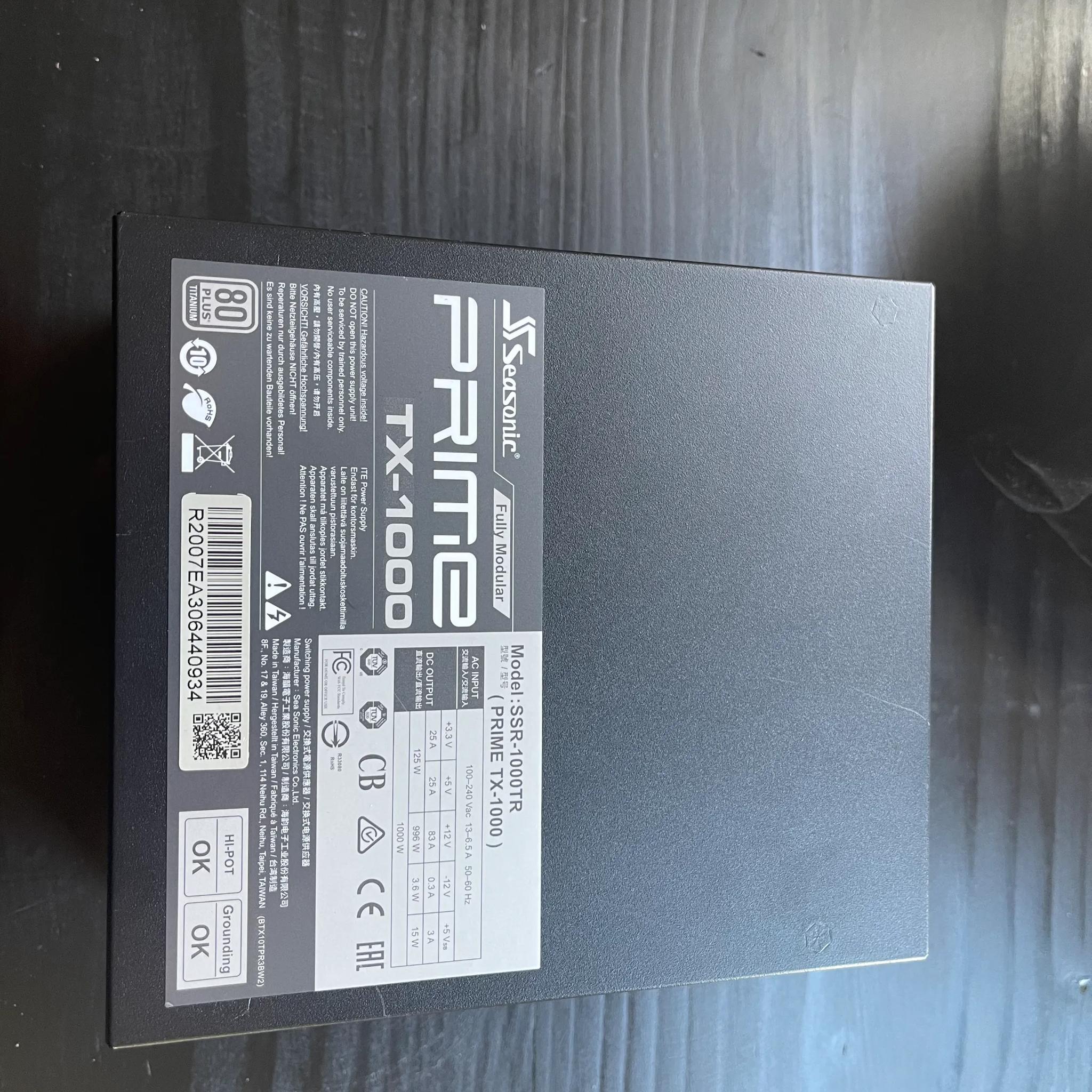 ⚠️NEW OPEN BOX⚠️ SeaSonic PRIME TX-1000 80+ Titanium Fully Modular PSU