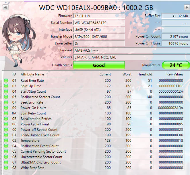 WD Caviar Blue 1TB 7200RPM SATA Hard Drive | Tested & Healthy