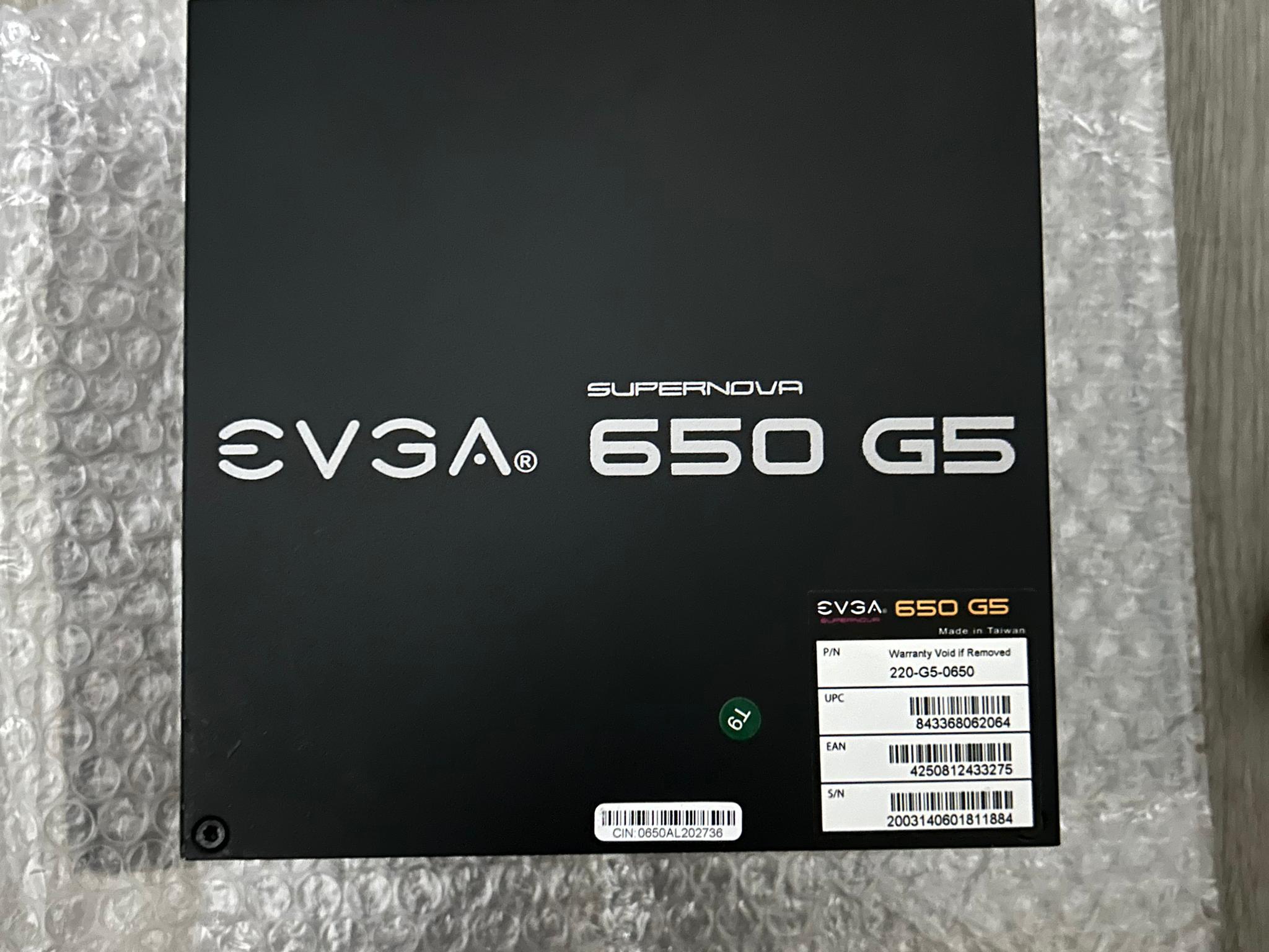 EVGA SupernovaG5 80 Gold 650W Fully Modular Power Supply