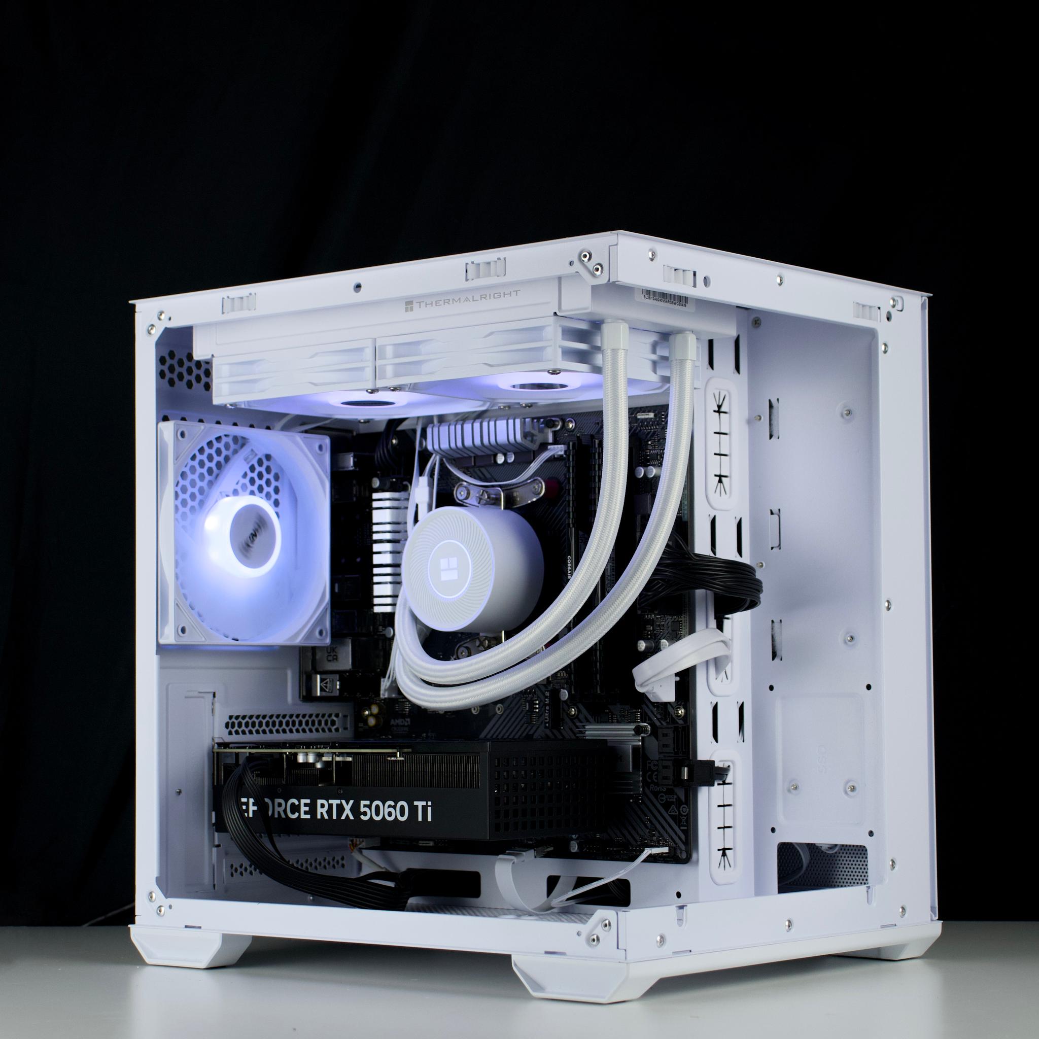 🧊❄️🧊 White Gaming PC – RTX 5060 TI, Ryzen 7 5700X, 32GB RAM, 1TB SSD - WiFi 🧊❄️🧊