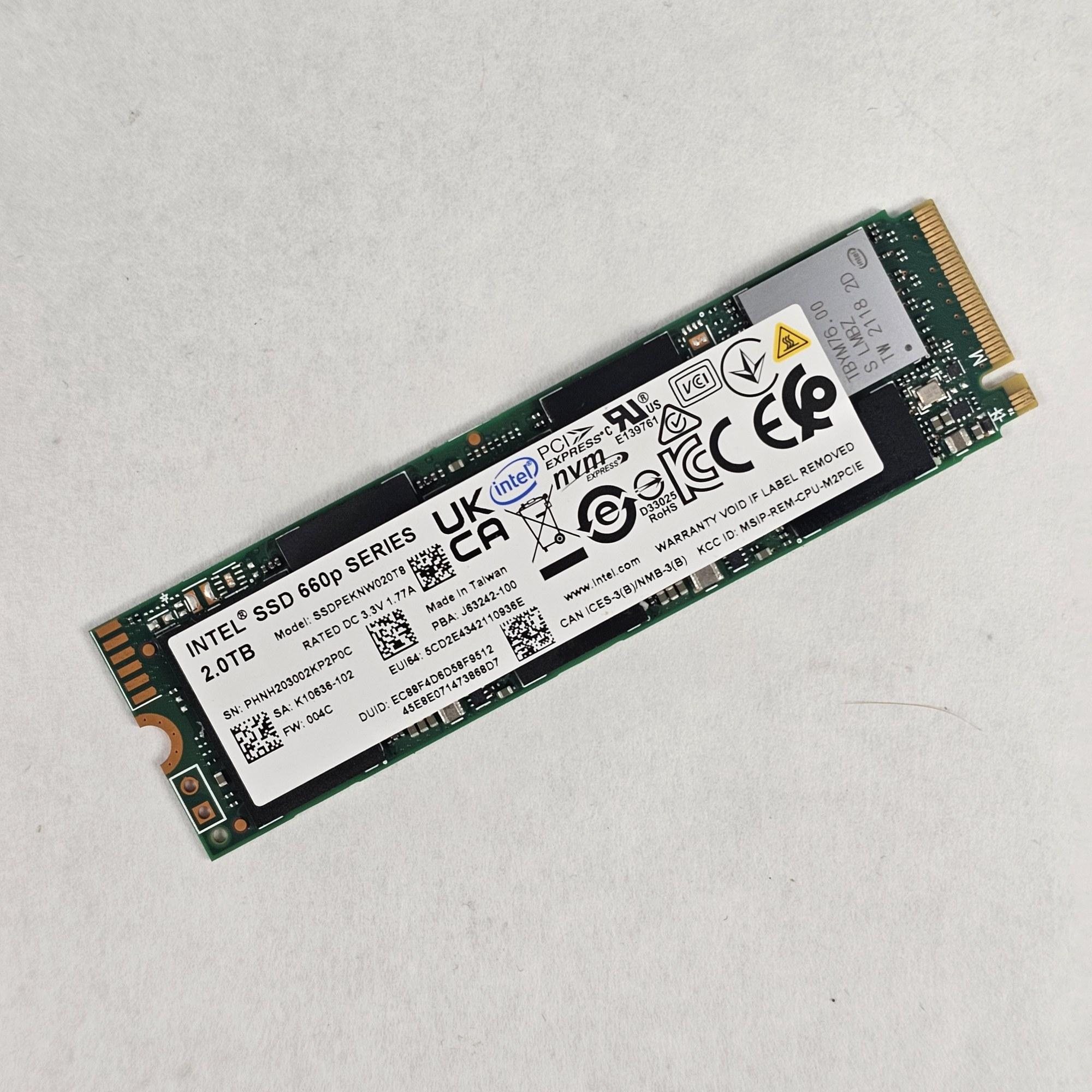 2TB NVMe M.2 SSD Intel 660p Gen3