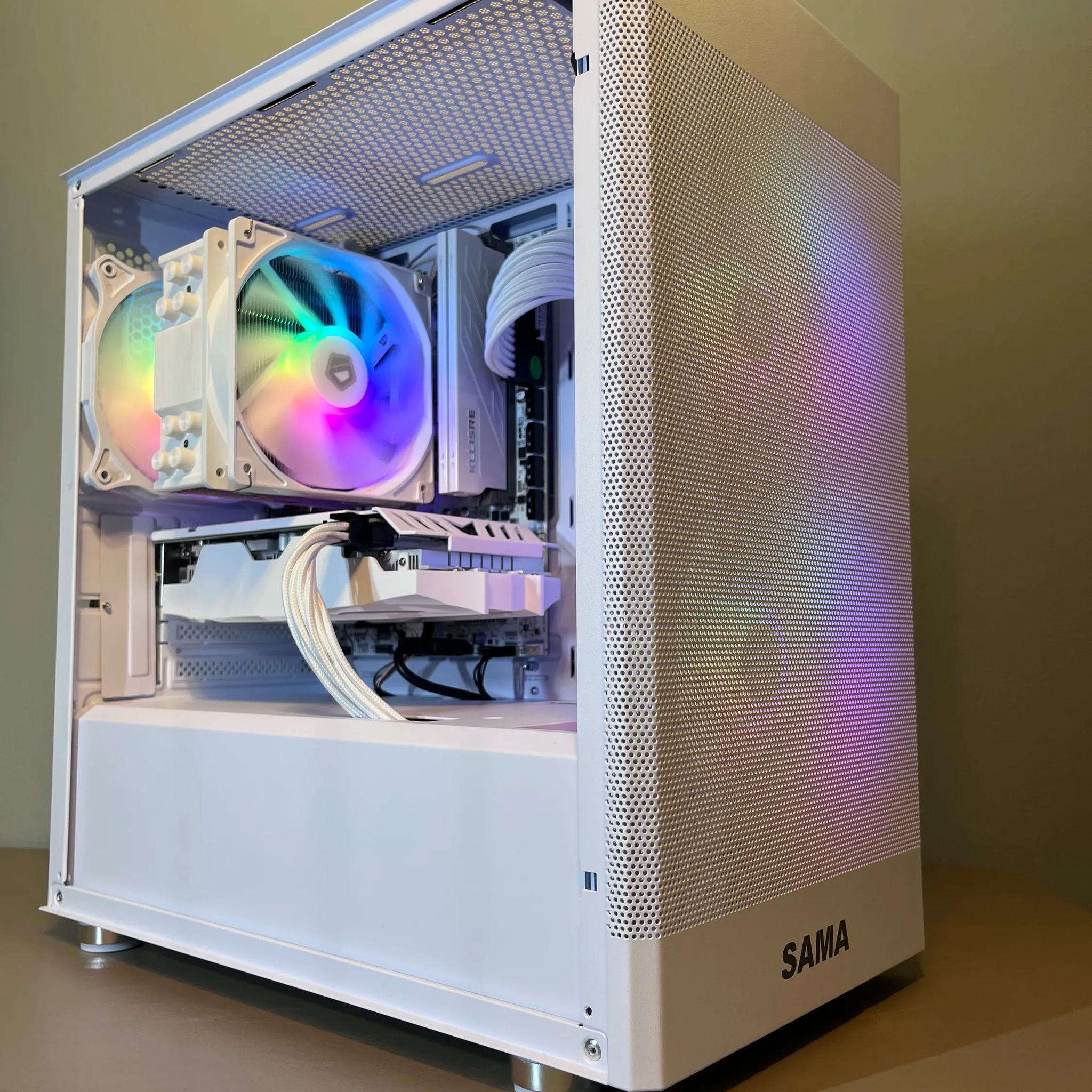 ⚪⚪ White Gaming PC⚪AMD RX 5500 XT 8GB⚪Ryzen 3 3100⚪16GB DDR4⚪500GB NVME