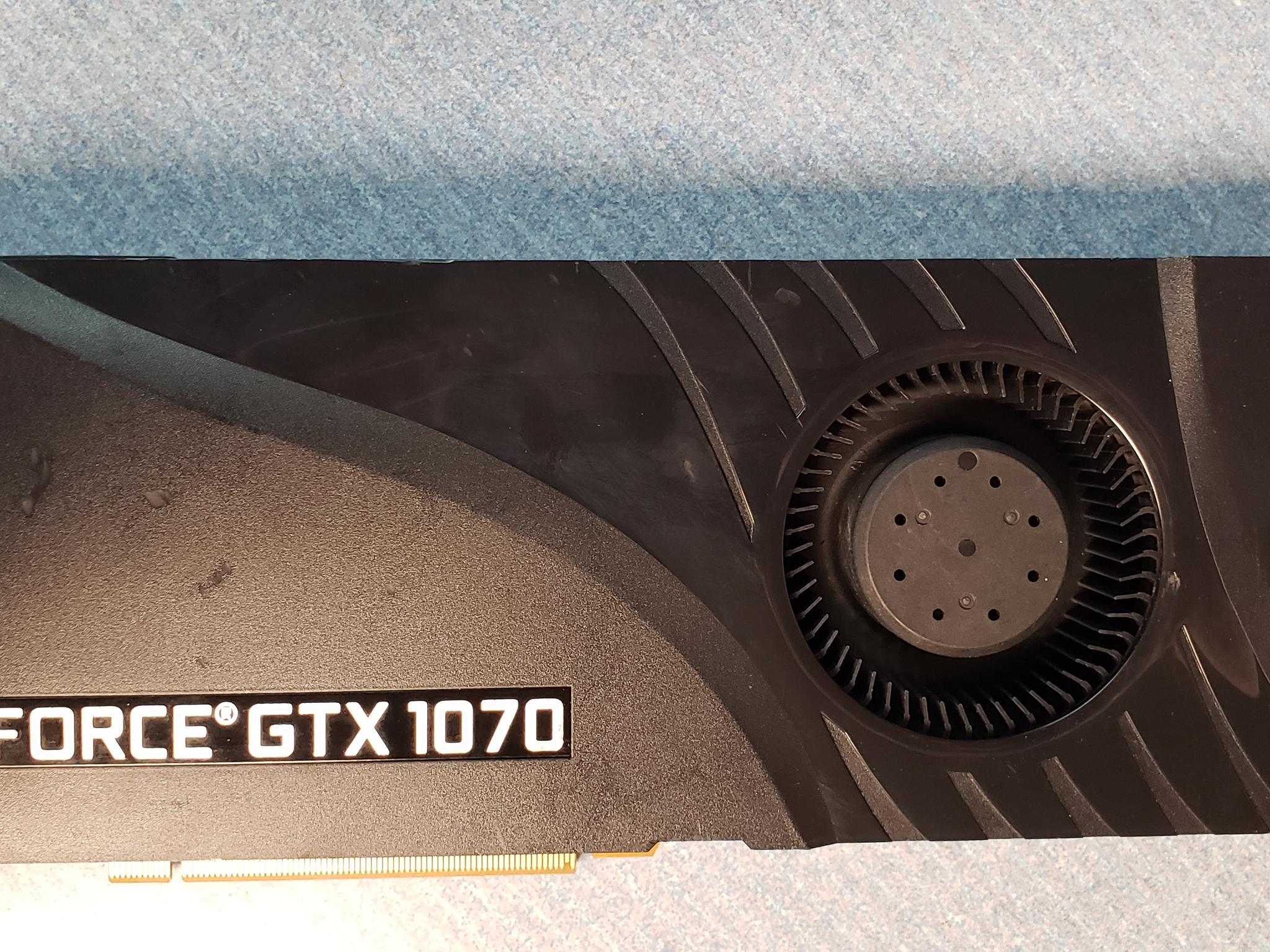 PNY GTX 1070 graphics card.