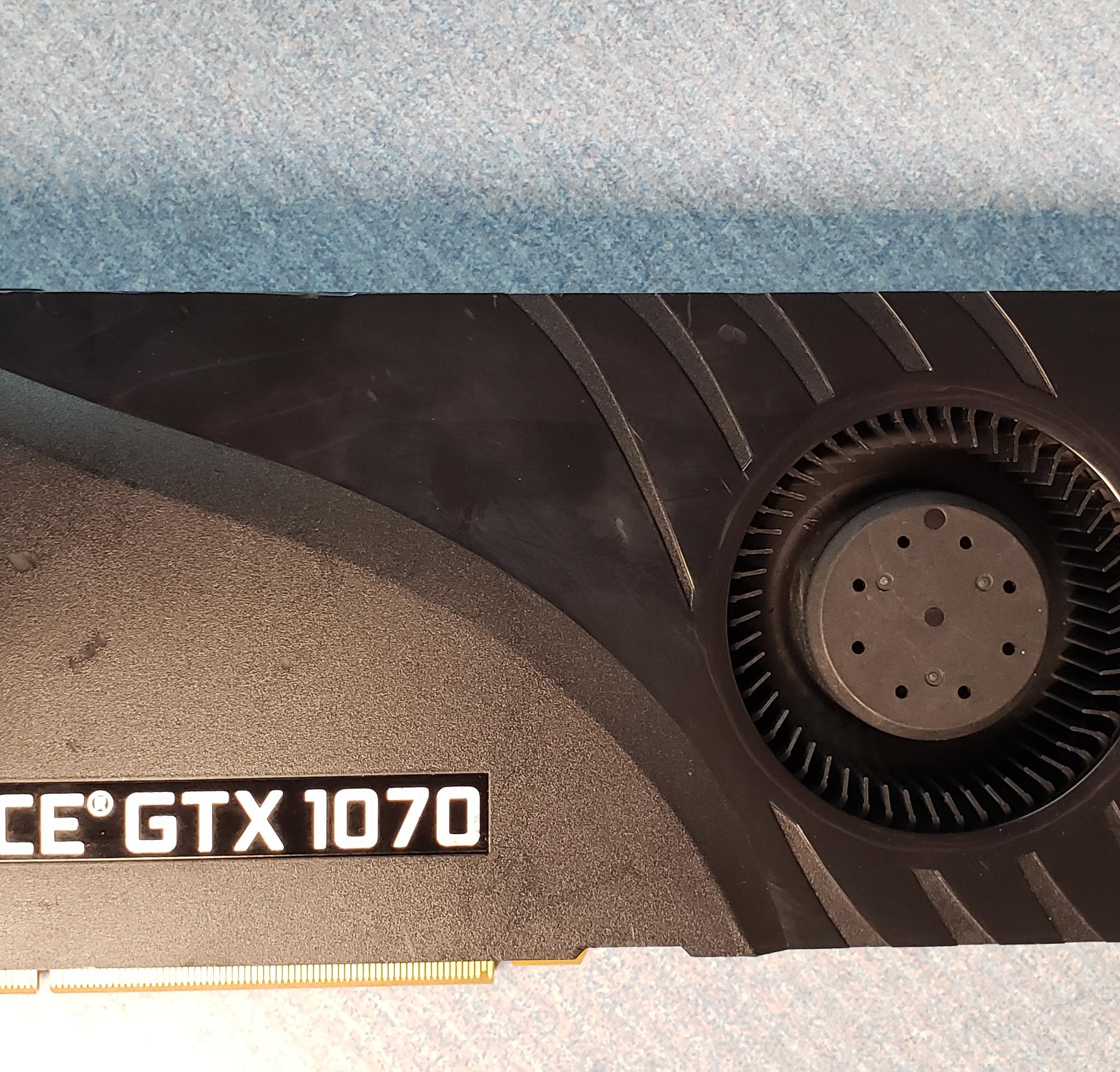 PNY GTX 1070 graphics card.