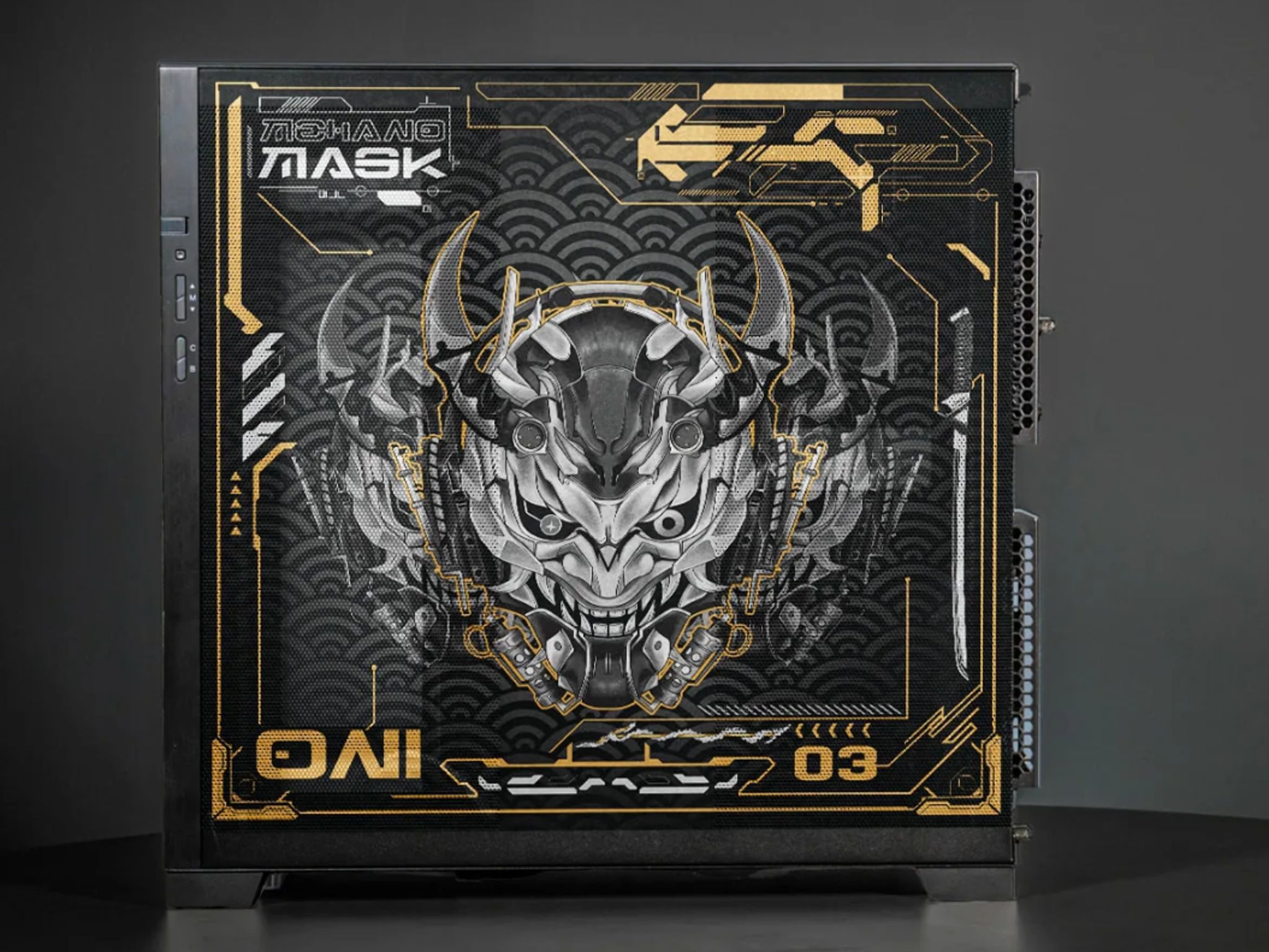 Golden Dragon Lian Li O11D Evo RGB Black Gold Anime PC Computer Case